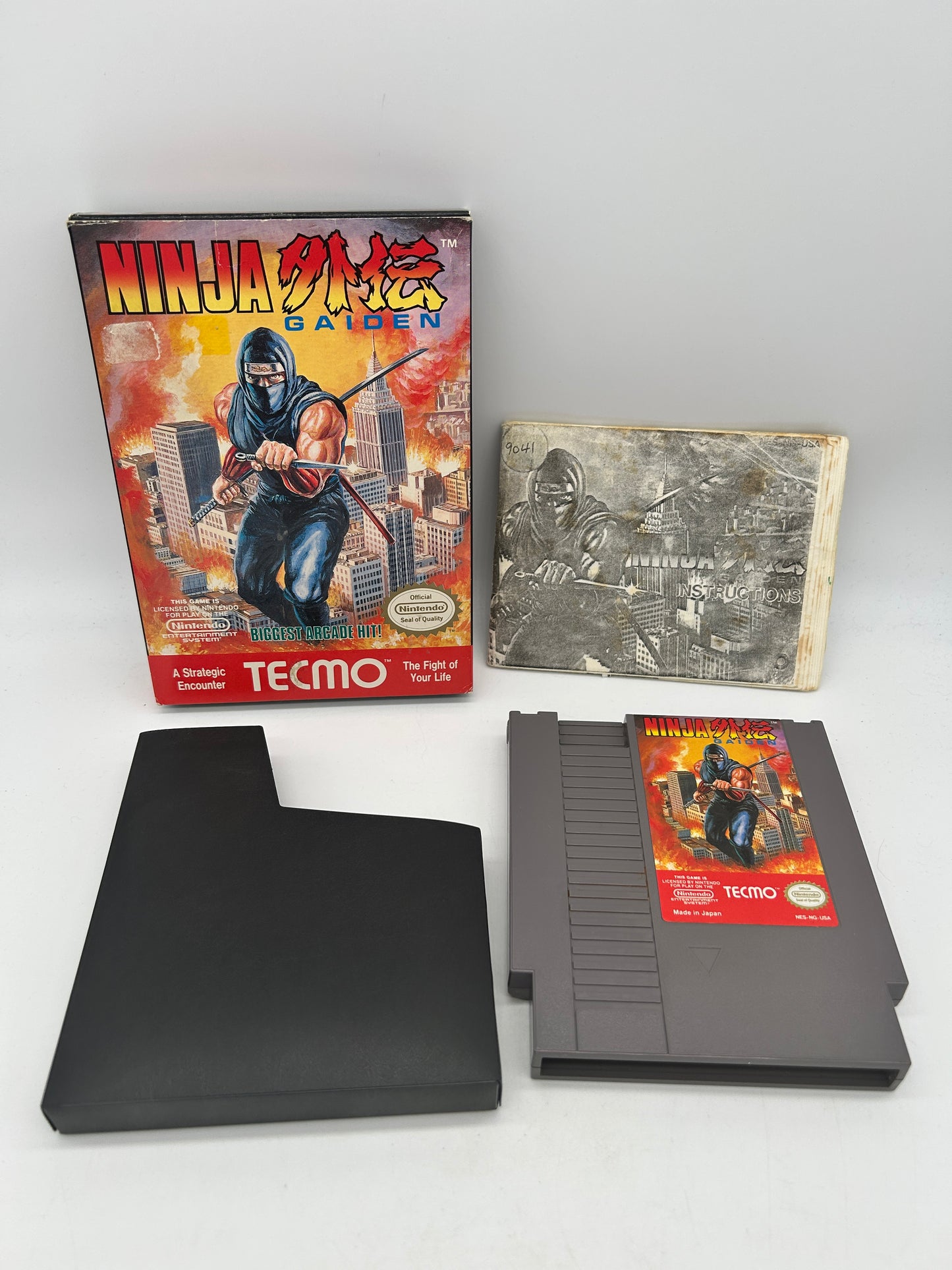 PiXEL-RETRO.COM : ORIGINAL NINTENDO NES COMPLET CIB BOX MANUAL GAME NTSC NINJA GAIDEN