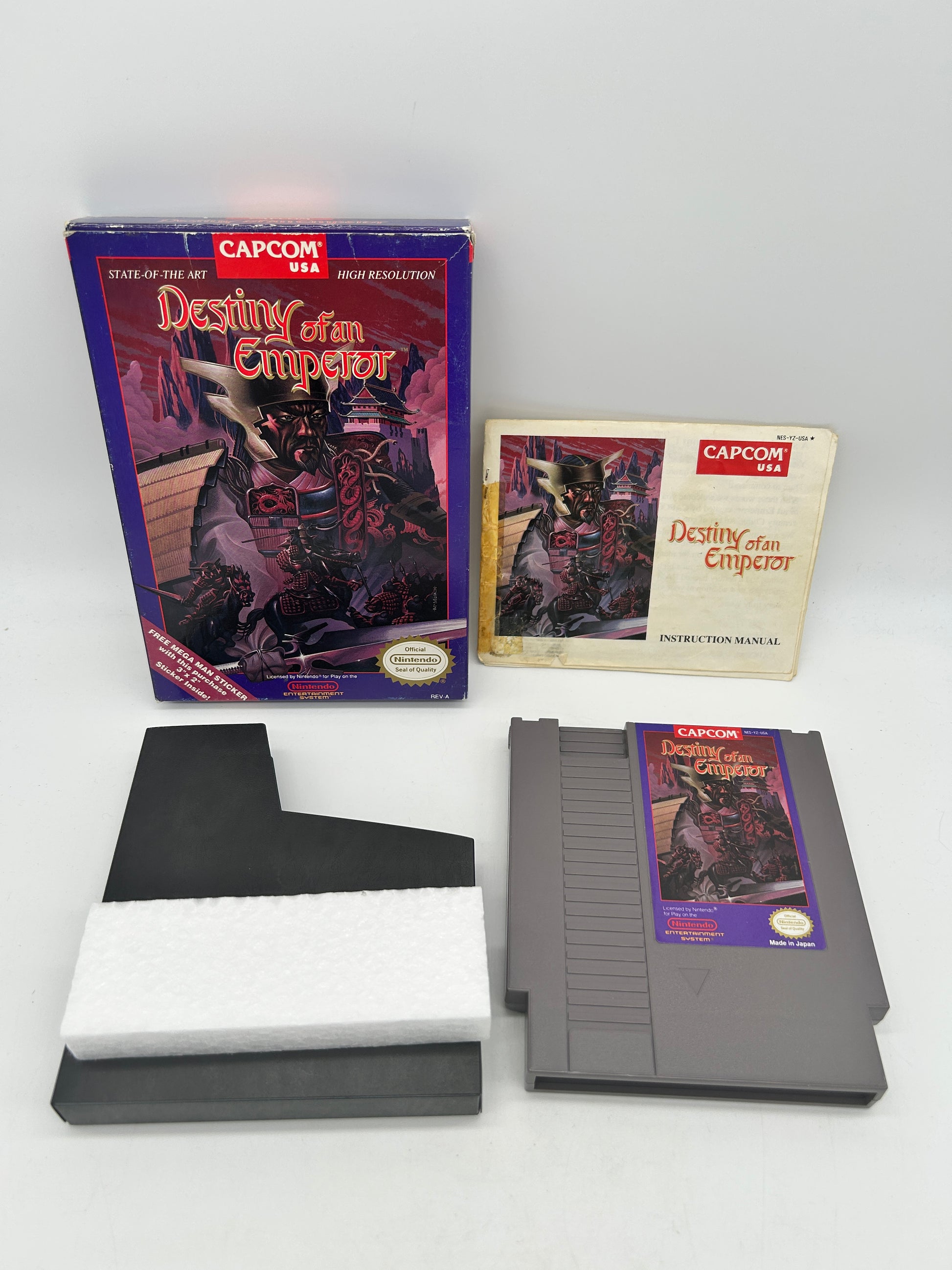 PiXEL-RETRO.COM : ORIGINAL NINTENDO NES COMPLET CIB BOX MANUAL GAME NTSC DESTINY OF AN EMPEROR