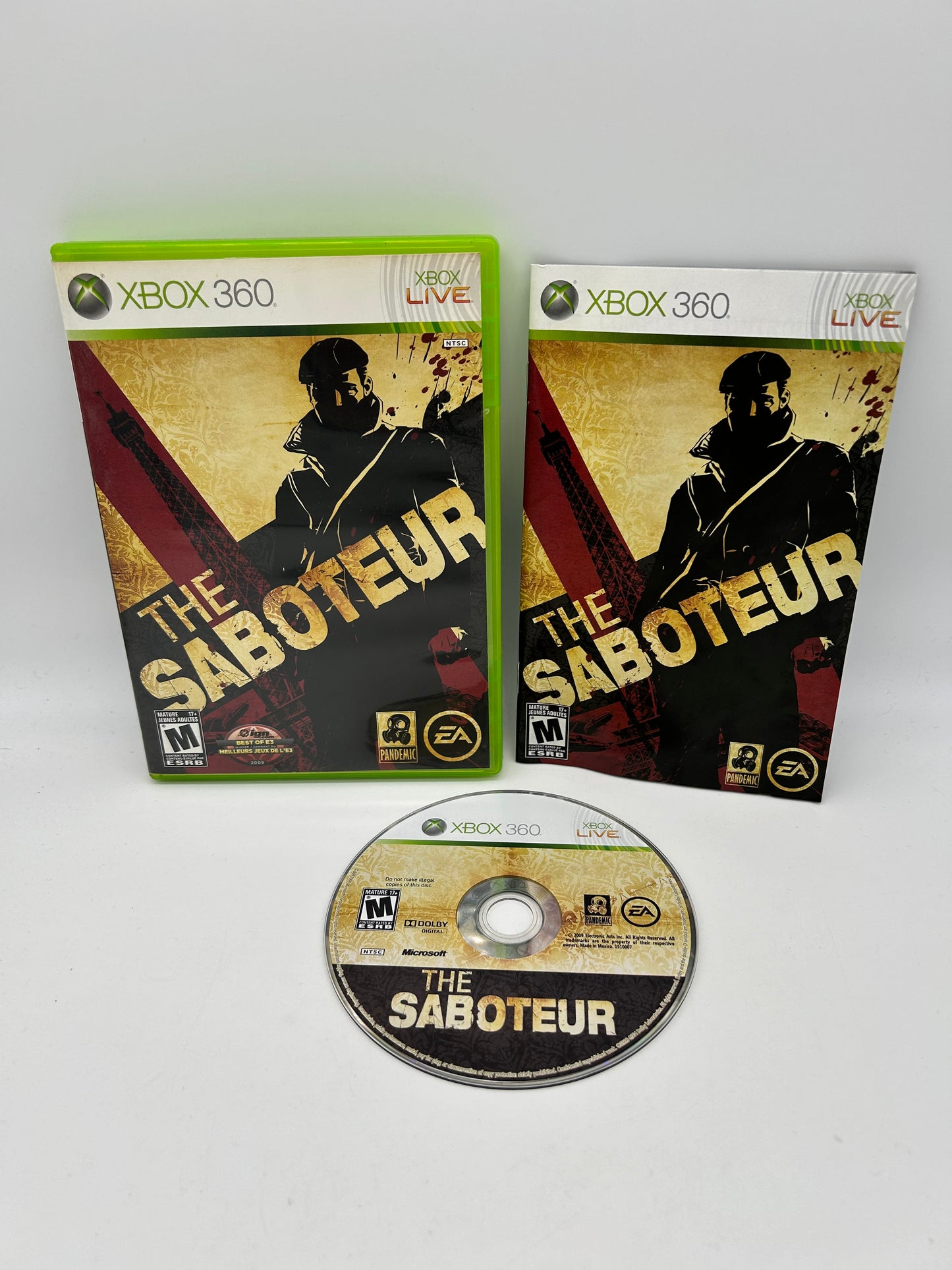 PiXEL-RETRO.COM : MICROSOFT XBOX 360 COMPLETE CIB BOX MANUAL GAME NTSC THE SABOTEUR