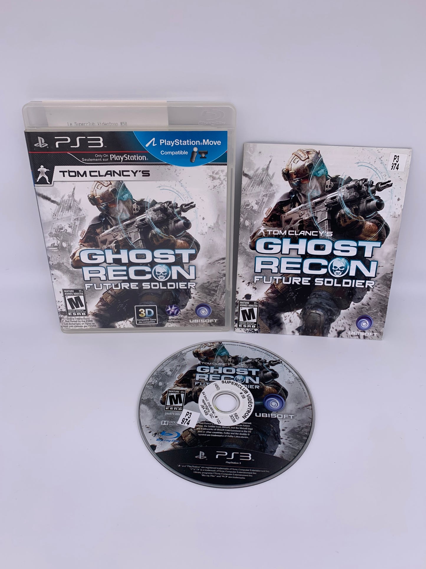 PiXEL-RETRO.COM : SONY PLAYSTATION 3 (PS3) COMPLET CIB BOX MANUAL GAME NTSC TOM CLANCY'S GHOST RECON FUTURE SOLDIER