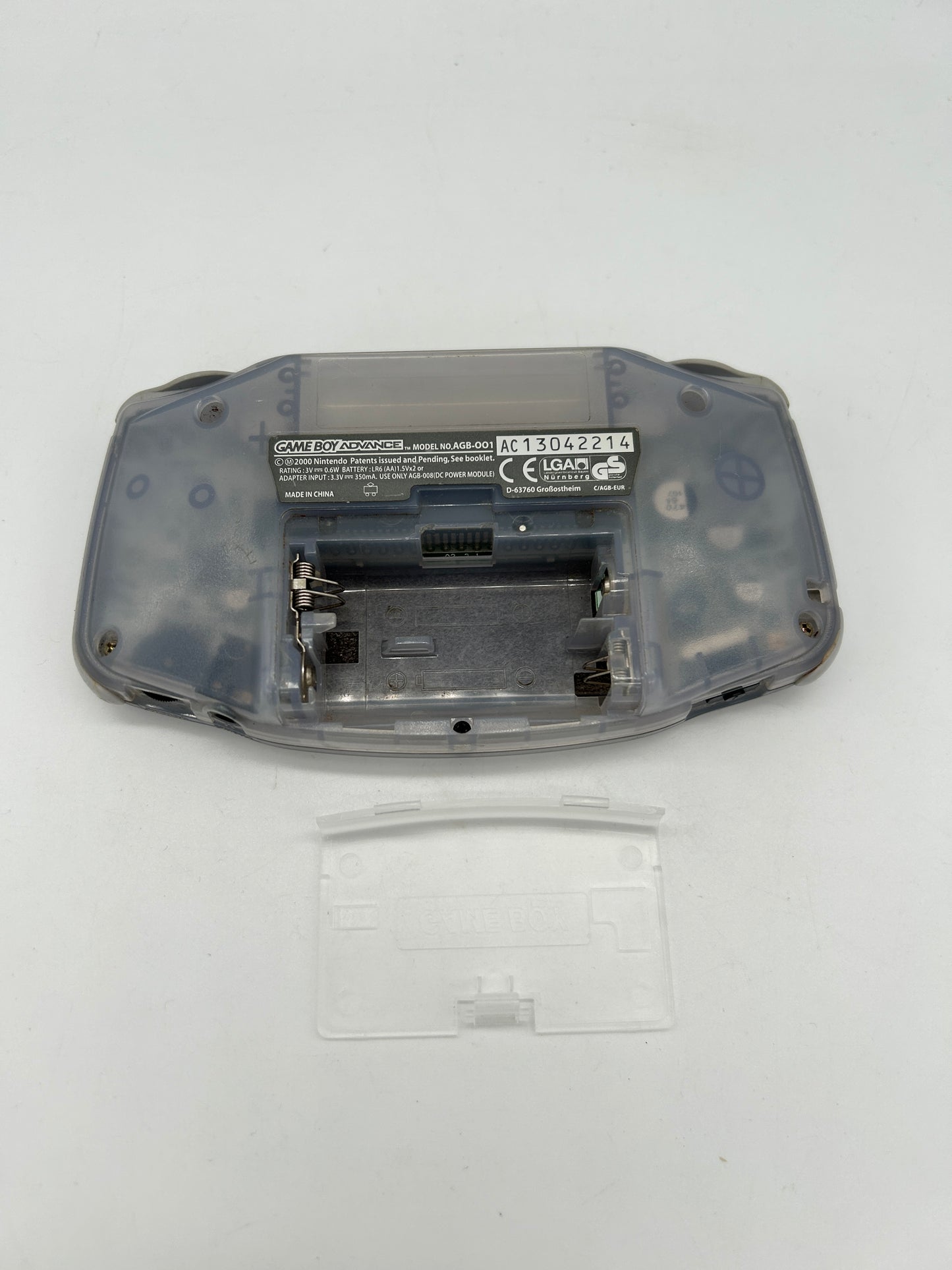 NiNTENDO GAME BOY ADVANCE [GBA] CONSOLE | MODEL GLACiER CLEAR AGB-001