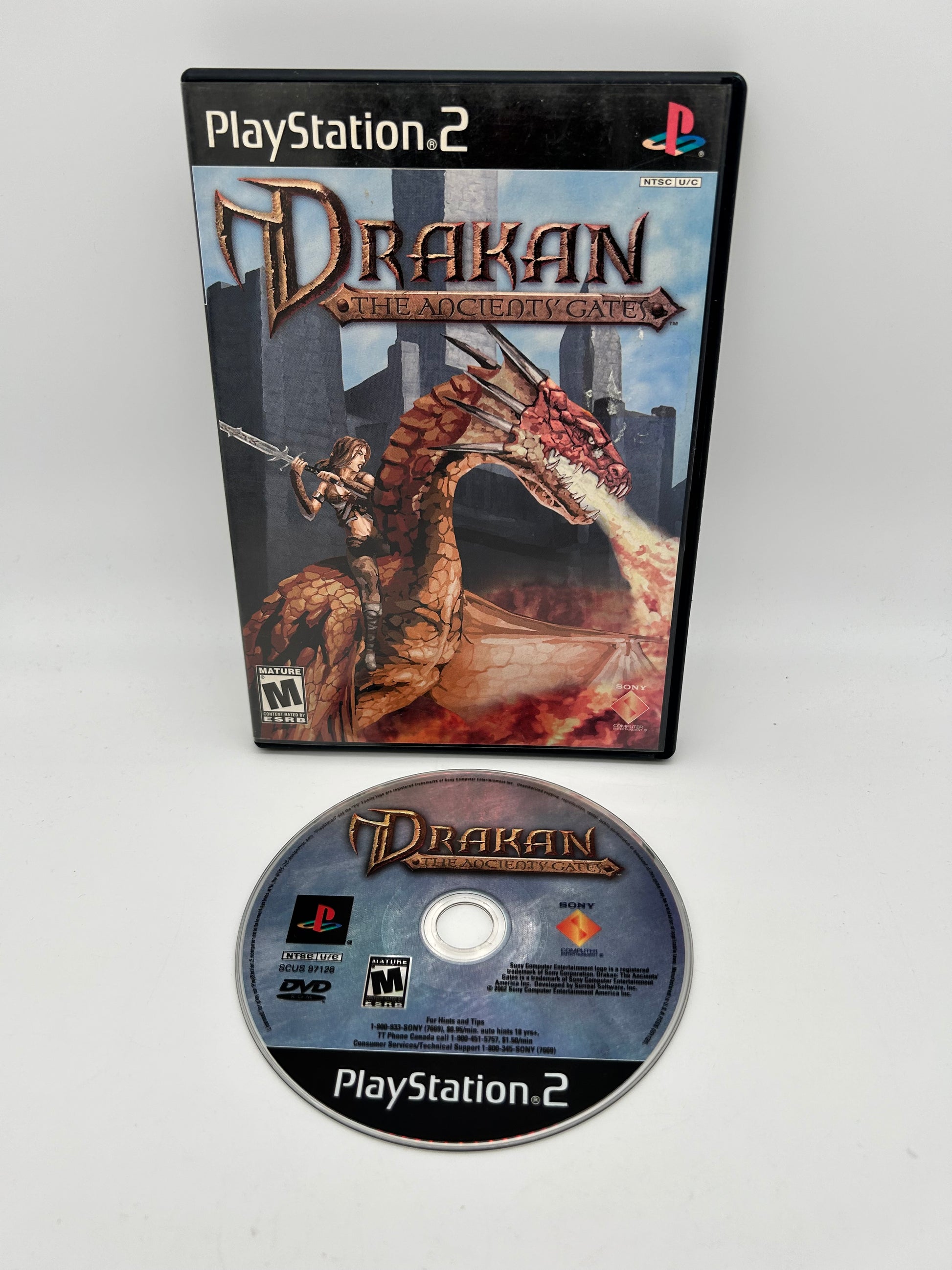 PiXEL-RETRO.COM : SONY PLAYSTATION 2 (PS2) COMPLET CIB BOX MANUAL GAME NTSC DRAKAN THE ANCIENTS GATE