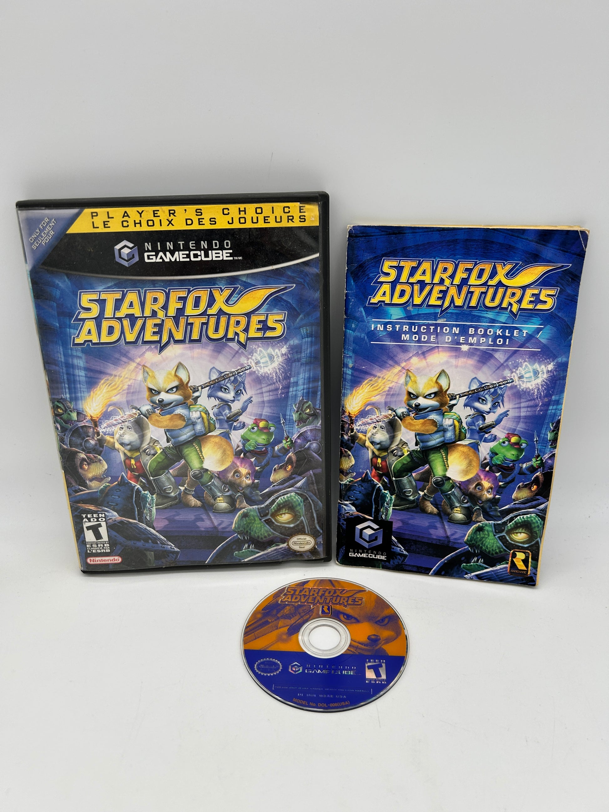 PiXEL-RETRO.COM : NINTENDO GAMECUBE STARFOX ADVENTURES COMPLETE CIB BOX INSTRUCTION MANUAL GAME NTSC