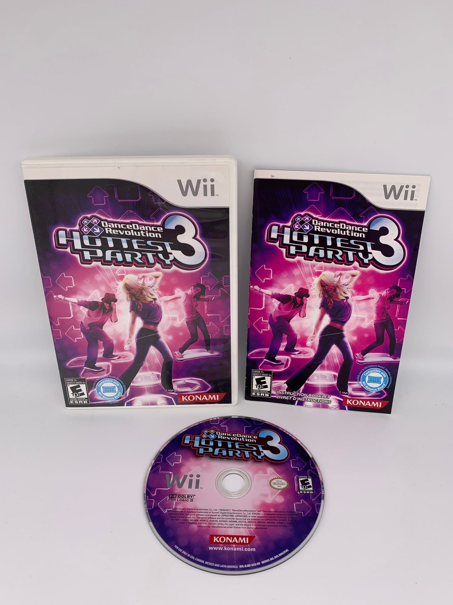 PiXEL-RETRO.COM : NINTENDO WII COMPLET CIB BOX MANUAL GAME NTSC DANCE DANCE REVOLUTION HOTTEST PARTY 3