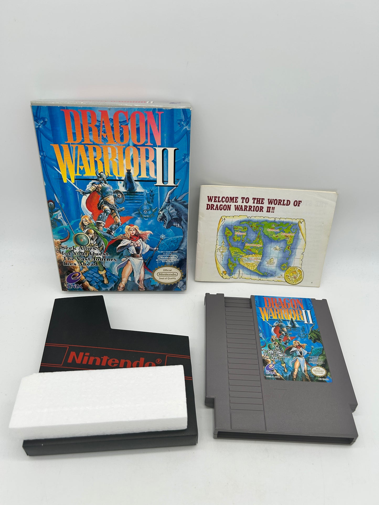PiXEL-RETRO.COM : ORIGINAL NINTENDO NES COMPLET CIB BOX MANUAL GAME NTSC DRAGON WARRIOR II