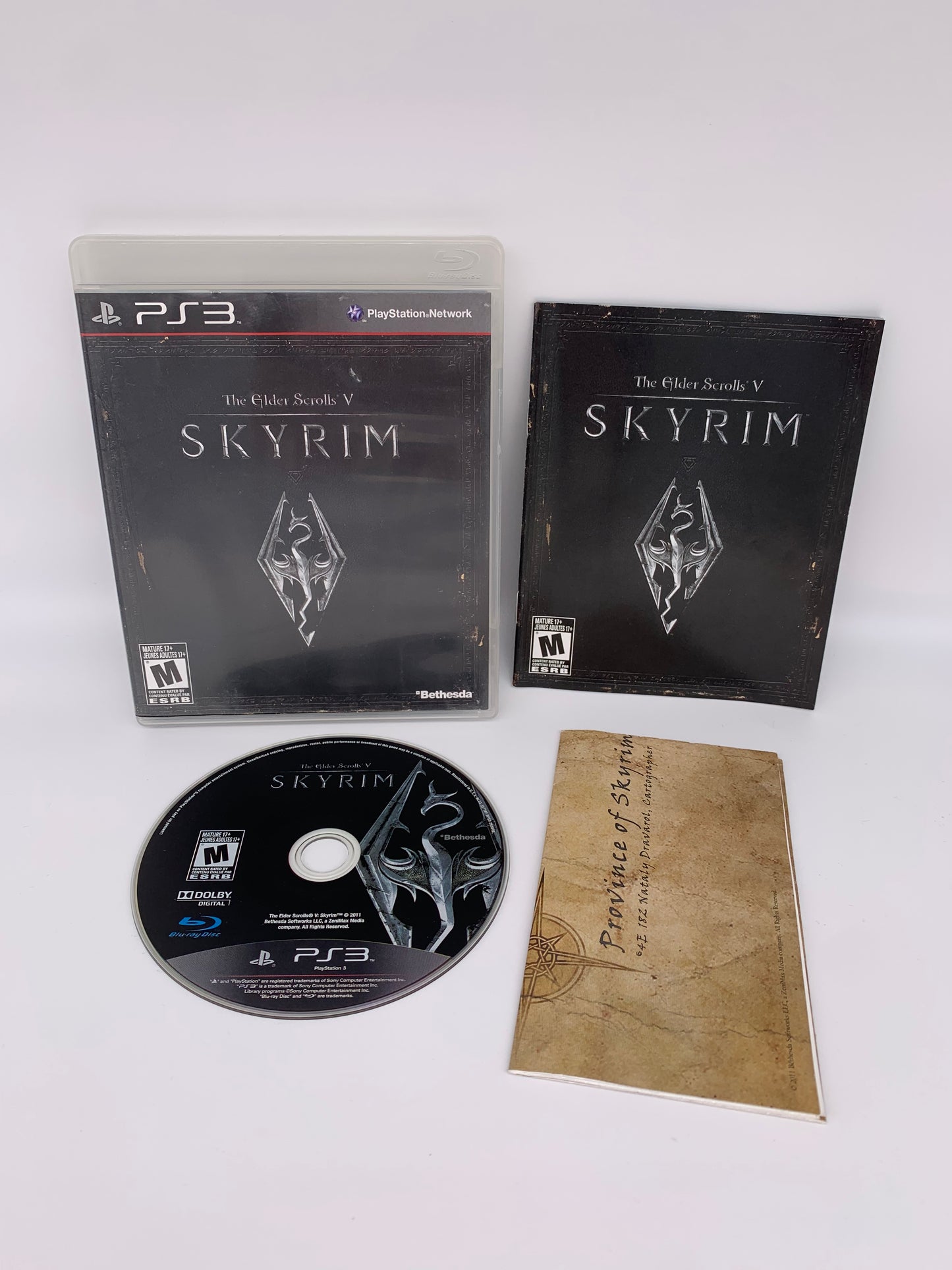 PiXEL-RETRO.COM : SONY PLAYSTATION 3 PS3 THE ELDER SCROLLS V 5 SKYRIM COMPLETE GAME BOX MANUAL MAP NTSC
