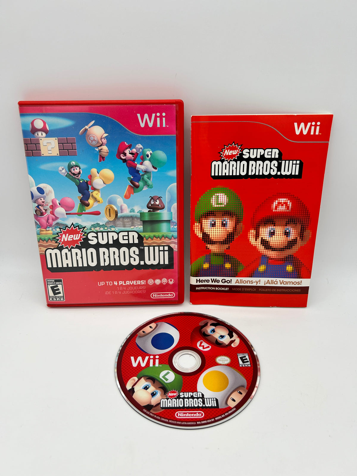 PiXEL-RETRO.COM : NINTENDO WII COMPLET CIB BOX MANUAL GAME NTSC NEW SUPER MARIO BROS. WII
