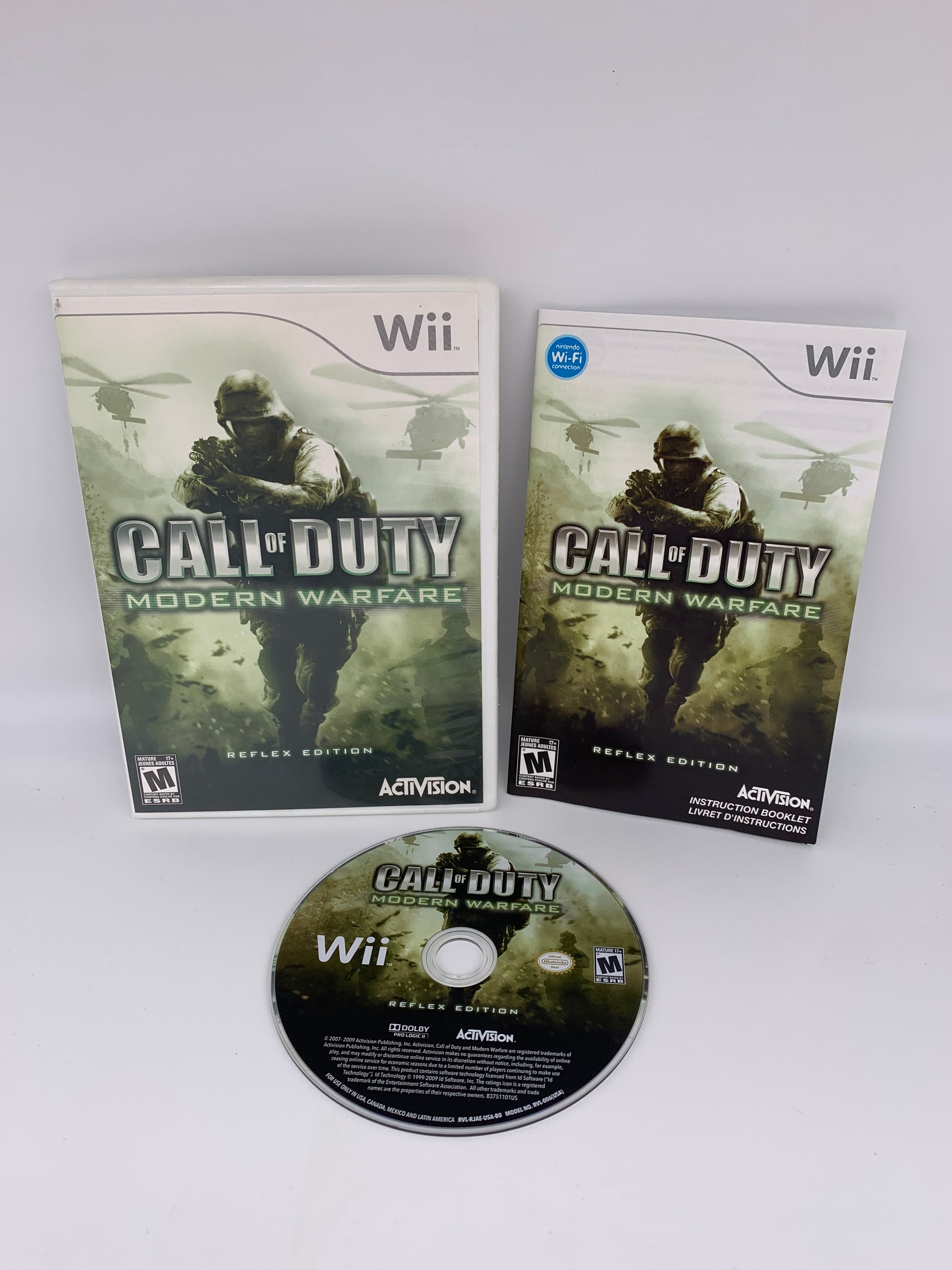 PiXEL-RETRO.COM : NINTENDO WII COMPLET CIB BOX MANUAL GAME NTSC CALL OF DUTY MODERN WARFARE