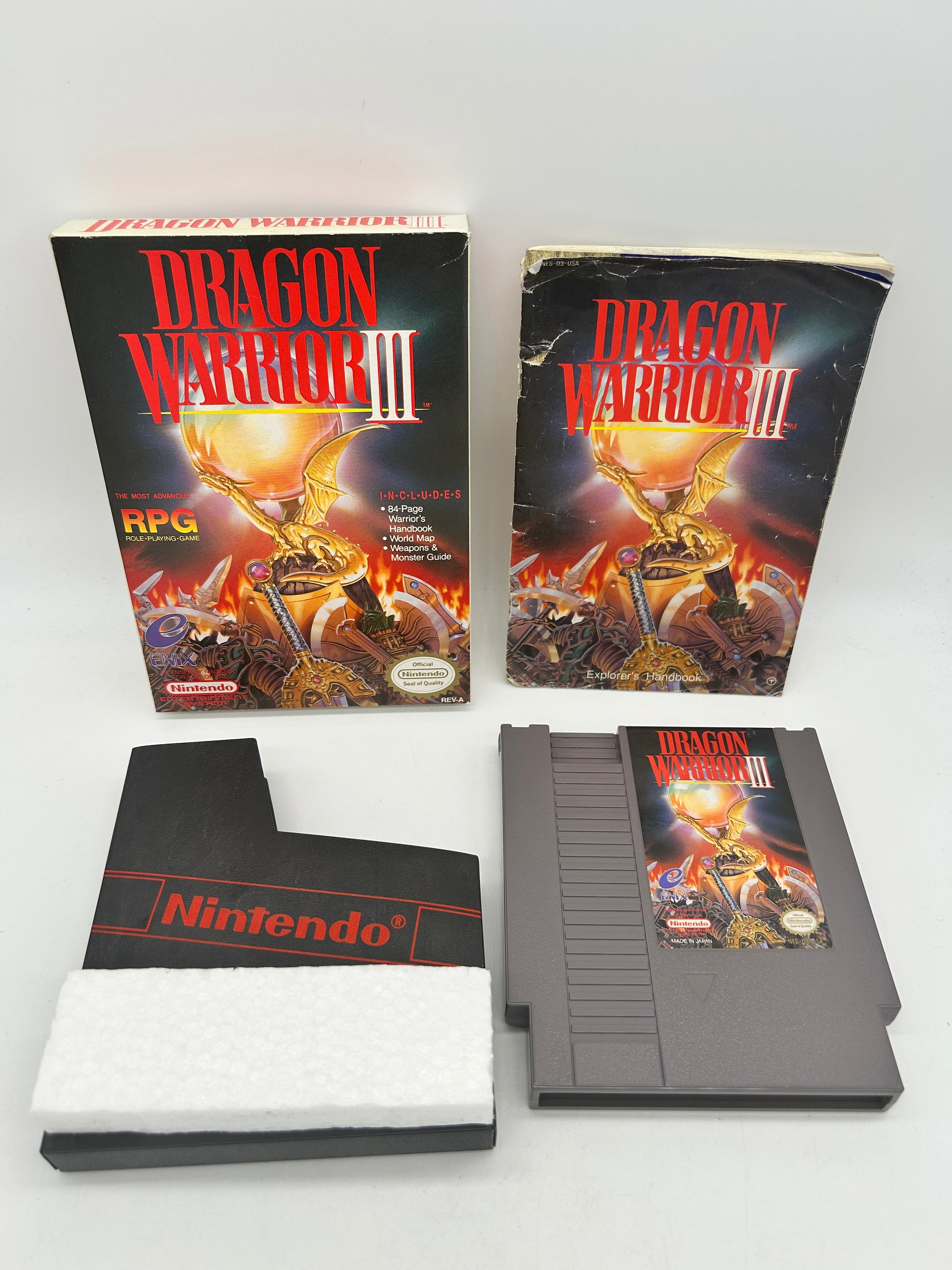 PiXEL-RETRO.COM : ORIGINAL NINTENDO NES COMPLET CIB BOX MANUAL GAME NTSC DRAGON WARRIOR III