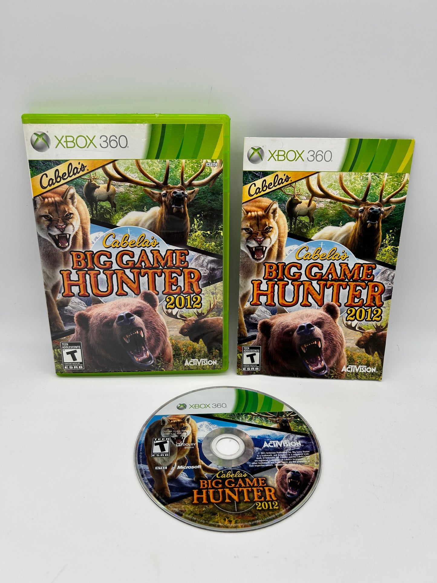 PiXEL-RETRO.COM : MICROSOFT XBOX 360 COMPLETE CIB BOX MANUAL GAME NTSC CABELA'S BIG GAME HUNTER 2012