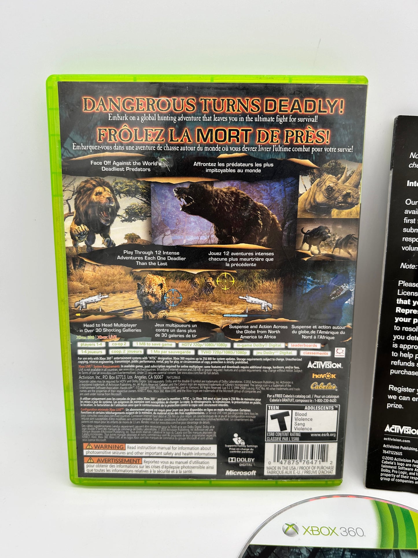 Microsoft XBOX 360 | CABELAS DANGEROUS HUNTS 2011