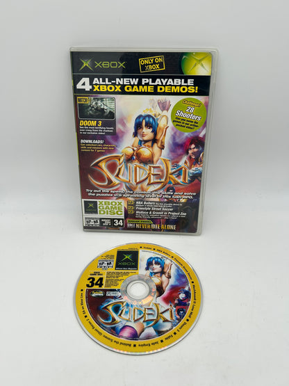 PiXEL-RETRO.COM : MICROSOFT XBOX COMPLETE CIB BOX MANUAL GAME NTSC OFFICIAL XBOX MAGAZINE DEMOS DISC CD #34 AUGUST 2004