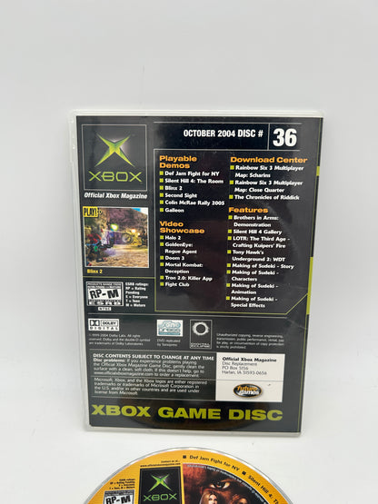 MiCROSOFT XBOX ORiGiNAL | OFFiCiAL XBOX MAGAZiNE DEMO GAME DiSC CD #36 OCT 2004