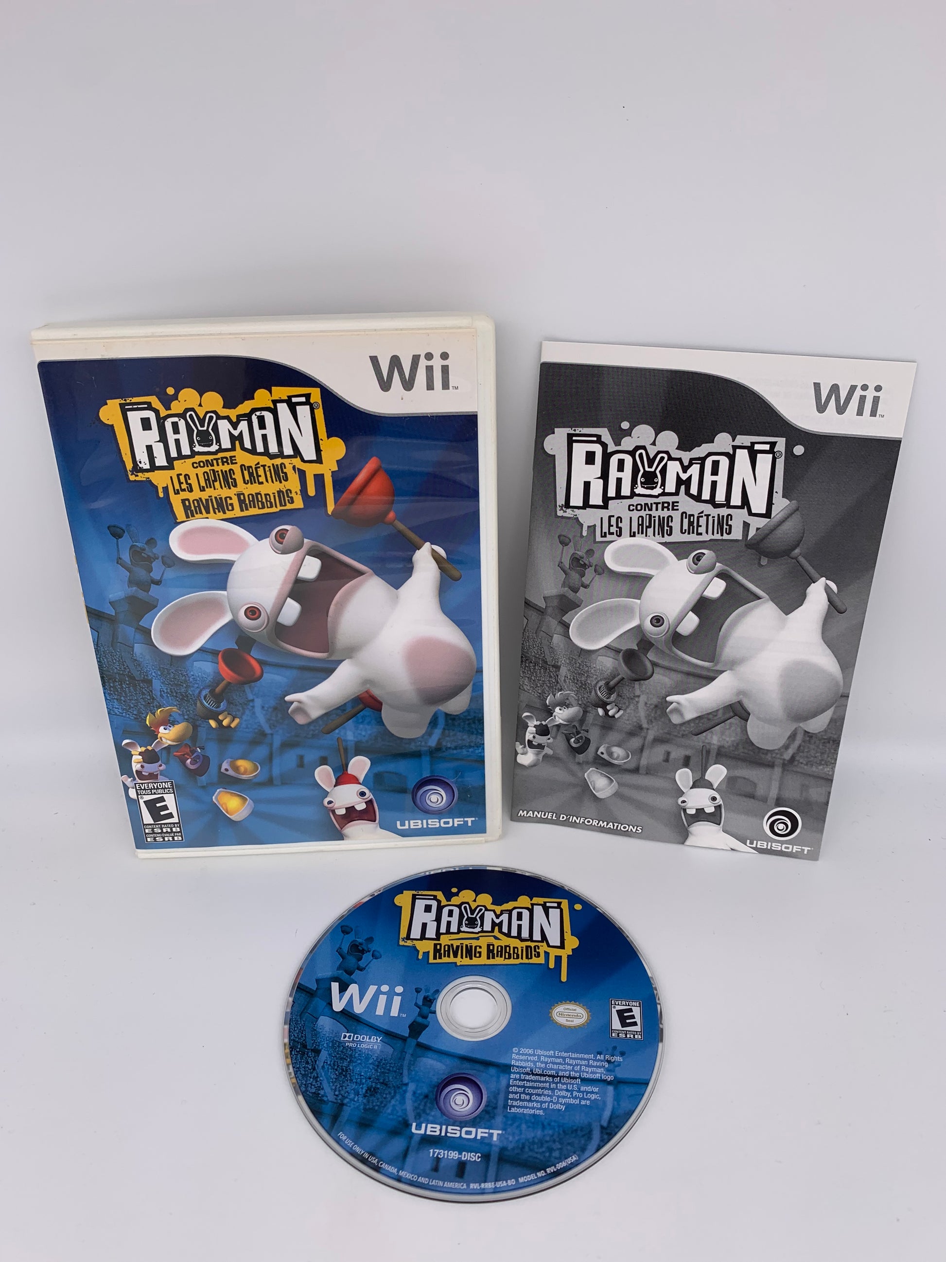 PiXEL-RETRO.COM : NINTENDO WII COMPLET CIB BOX MANUAL GAME NTSC RAYMAN RAVING RABBIDS