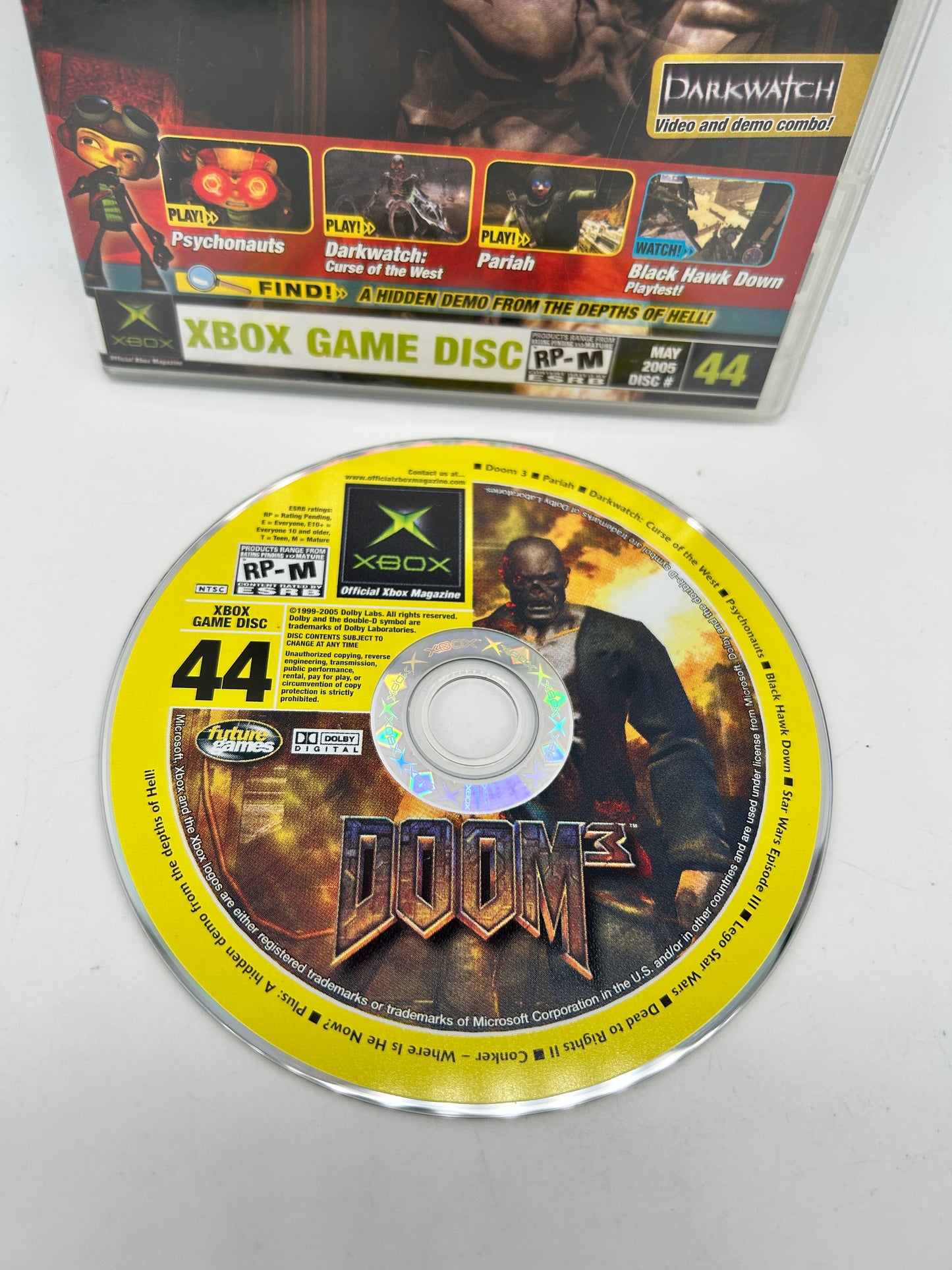 MiCROSOFT XBOX ORiGiNAL | OFFiCiAL XBOX MAGAZiNE DEMO GAME DiSC CD #44 MAY 2005