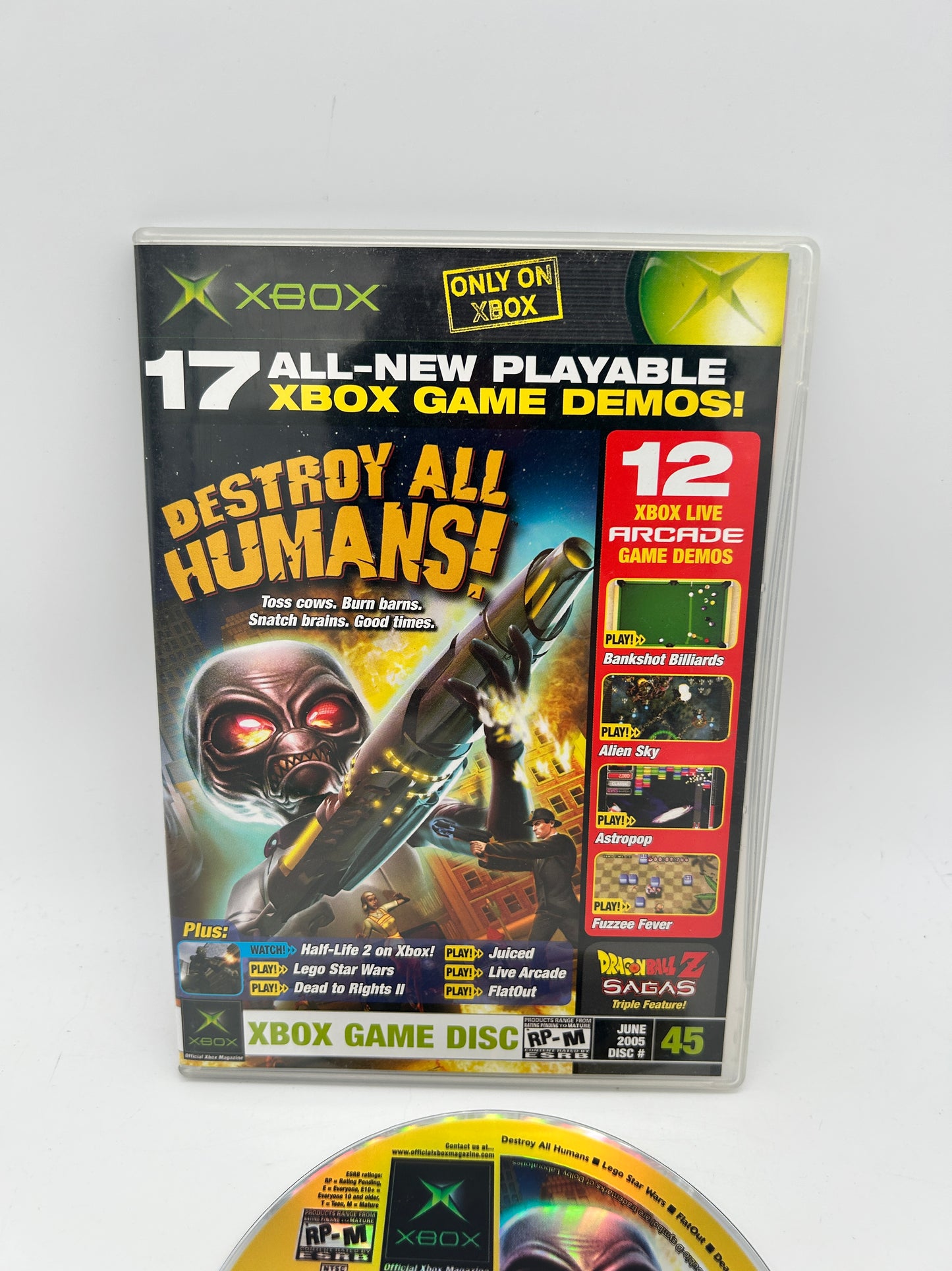 MiCROSOFT XBOX ORiGiNAL | OFFiCiAL XBOX MAGAZiNE DEMO GAME DiSC CD #45 JUNE 2005