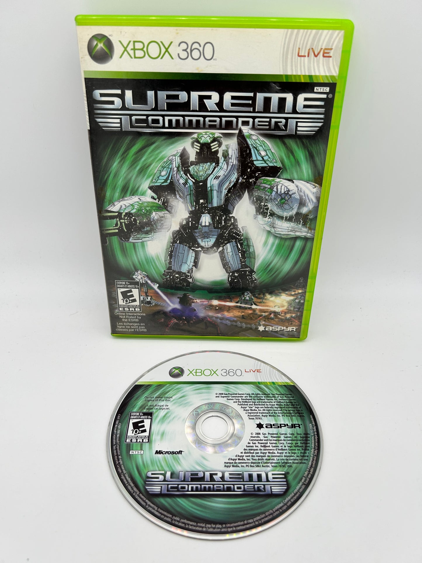 PiXEL-RETRO.COM : MICROSOFT XBOX 360 GAME NTSC SUPREME COMMANDER