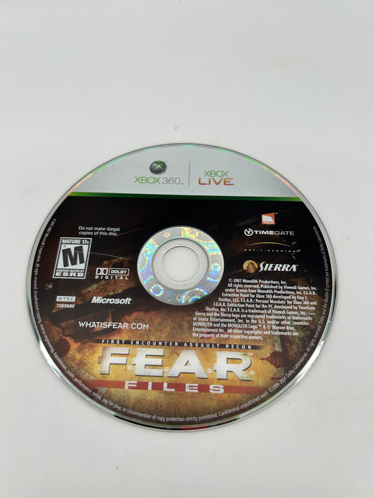 PiXEL-RETRO.COM : MICROSOFT XBOX 360 COMPLETE CIB BOX MANUAL GAME NTSC FEAR F.E.A.R. FILES