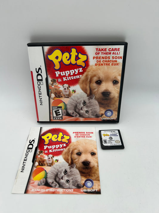 PiXEL-RETRO.COM : NINTENDO DS COMPLETE CIB BOX MANUAL GAME NTSC PETZ PUPPYZ & KITTENZ