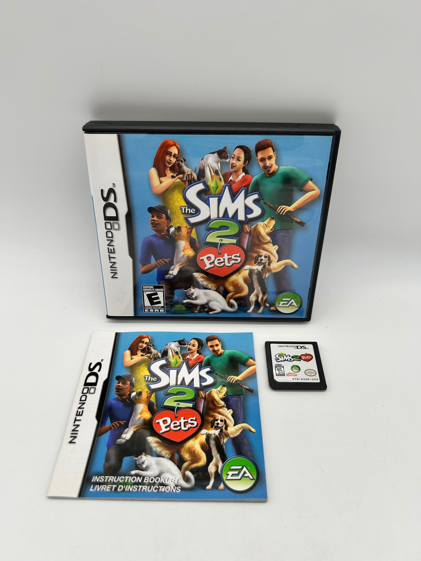 PiXEL-RETRO.COM : NINTENDO DS (DS) COMPLETE CIB BOX MANUAL GAME NTSC THE SIMS 2 PETS