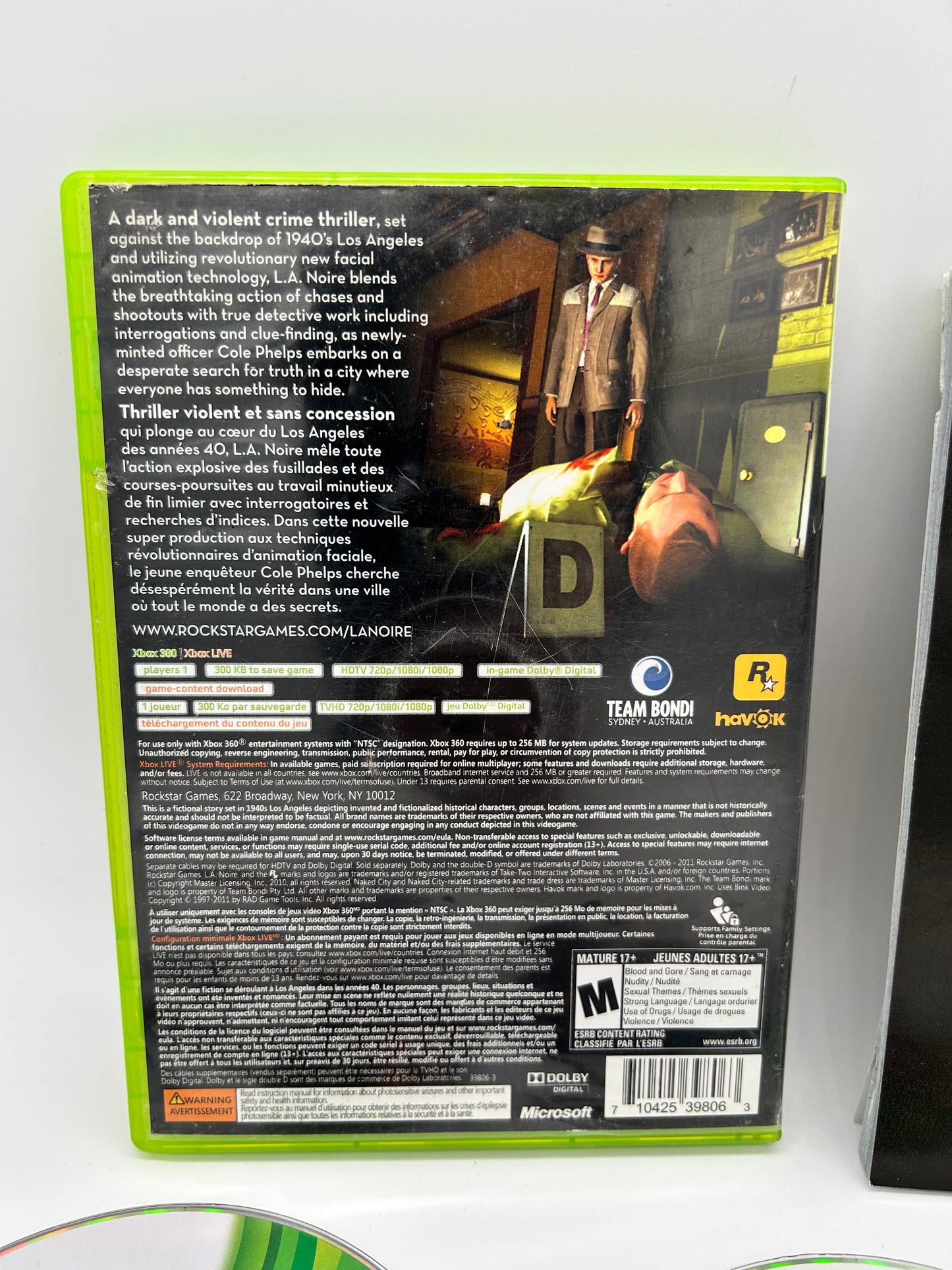 MiCROSOFT XBOX 360 | L.A. NOiRE