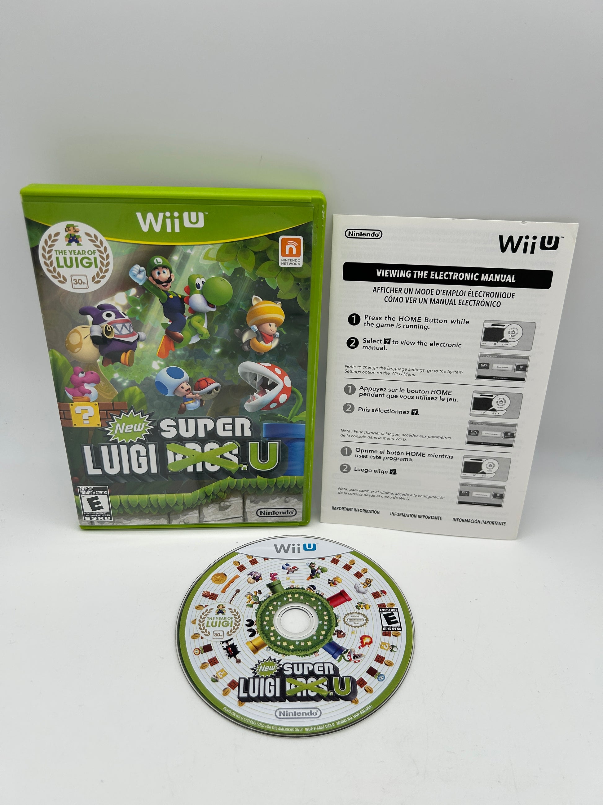 PiXEL-RETRO.COM : NINTENDO WII U COMPLET CIB BOX MANUAL GAME NTSC NEW SUPER LUIGI U