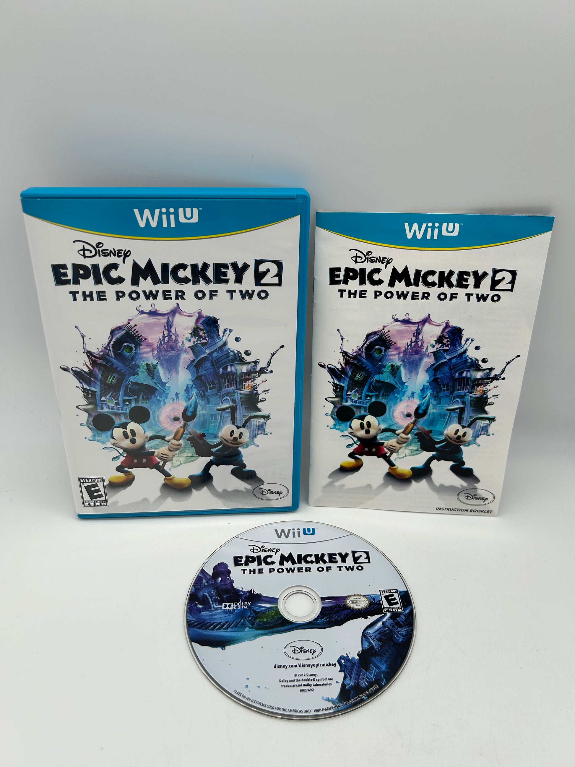 PiXEL-RETRO.COM : NINTENDO WII U COMPLET CIB BOX MANUAL GAME NTSC EPIC MICKEY 2 THE POWER OF TWO