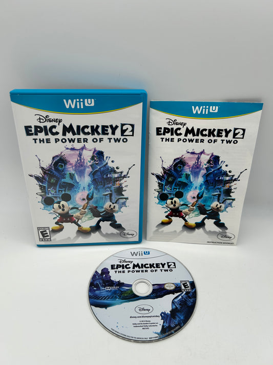 PiXEL-RETRO.COM : NINTENDO WII U COMPLET CIB BOX MANUAL GAME NTSC EPIC MICKEY 2 THE POWER OF TWO