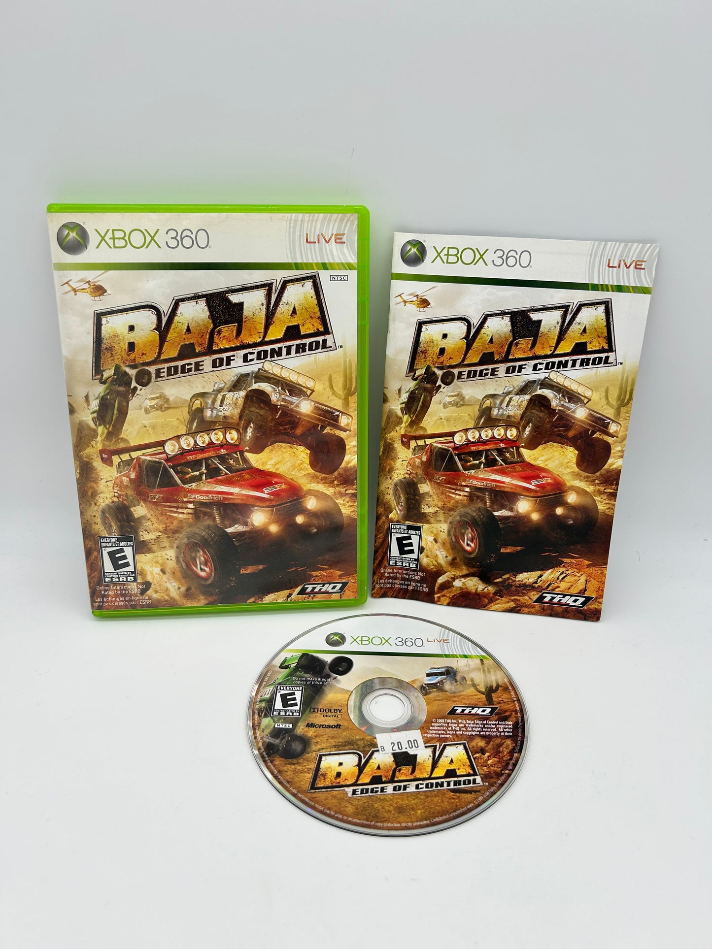 PiXEL-RETRO.COM : MICROSOFT XBOX 360 COMPLETE CIB BOX MANUAL GAME NTSC BAJA EDGE OF CONTROL