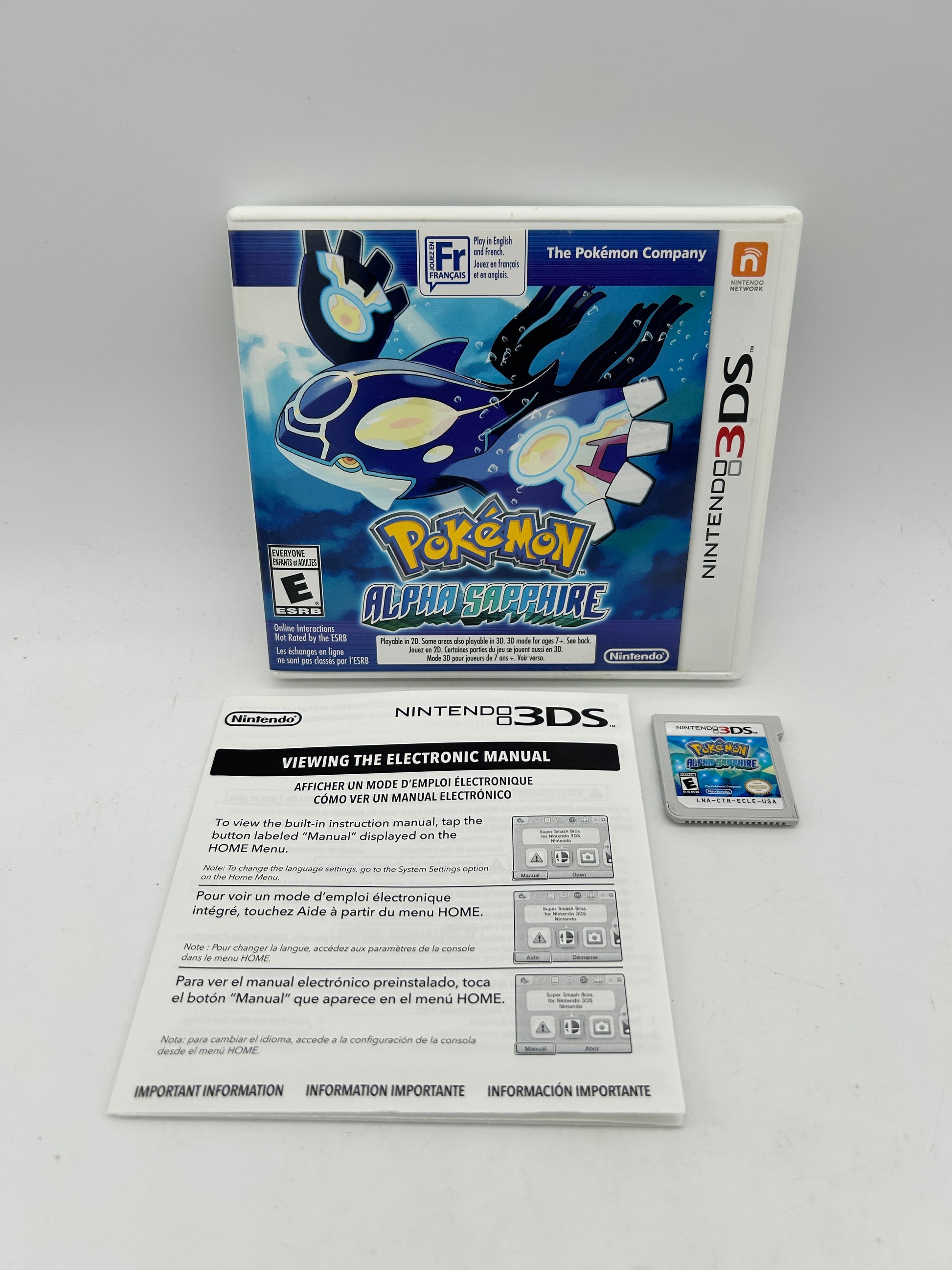 PiXEL-RETRO.COM : NINTENDO 3DS (3DS) COMPLETE CIB BOX MANUAL GAME NTSC POKEMON ALPHA SAPPHIRE