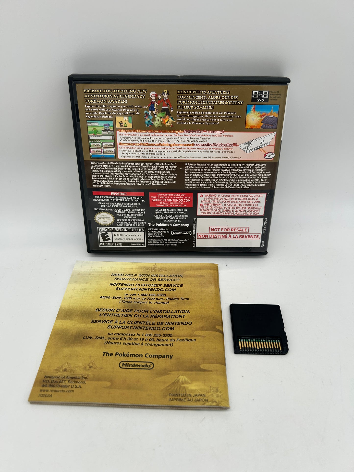 NINTENDO DS | POKEMON HEARTGOLD VERSION | NOT FOR RESALE