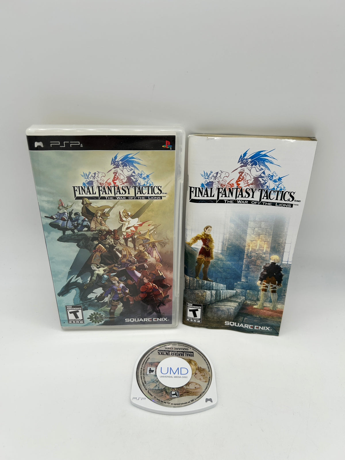 PiXEL-RETRO.COM : SONY PLAYSTATION PORTABLE (PSP) COMPLET CIB BOX MANUAL GAME NTSC FINAL FANTASY TACTICS THE WAR OF THE LIONS