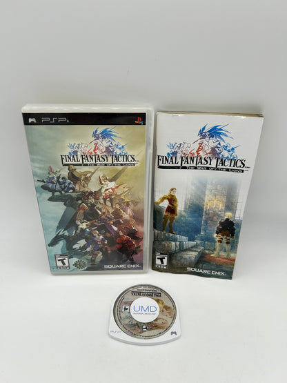 PiXEL-RETRO.COM : SONY PLAYSTATION PORTABLE (PSP) COMPLET CIB BOX MANUAL GAME NTSC FINAL FANTASY TACTICS THE WAR OF THE LIONS