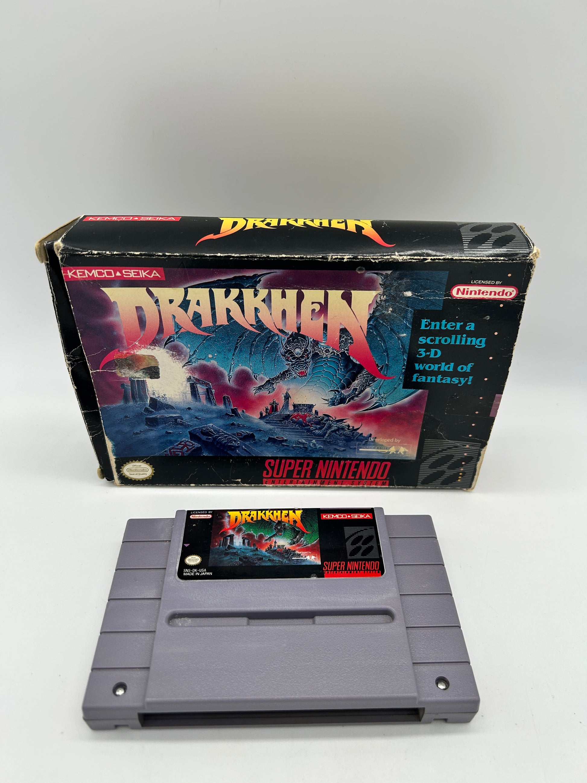 PiXEL-RETRO.COM : SUPER NINTENDO NES (SNES) GAME NTSC DRAKKHEN