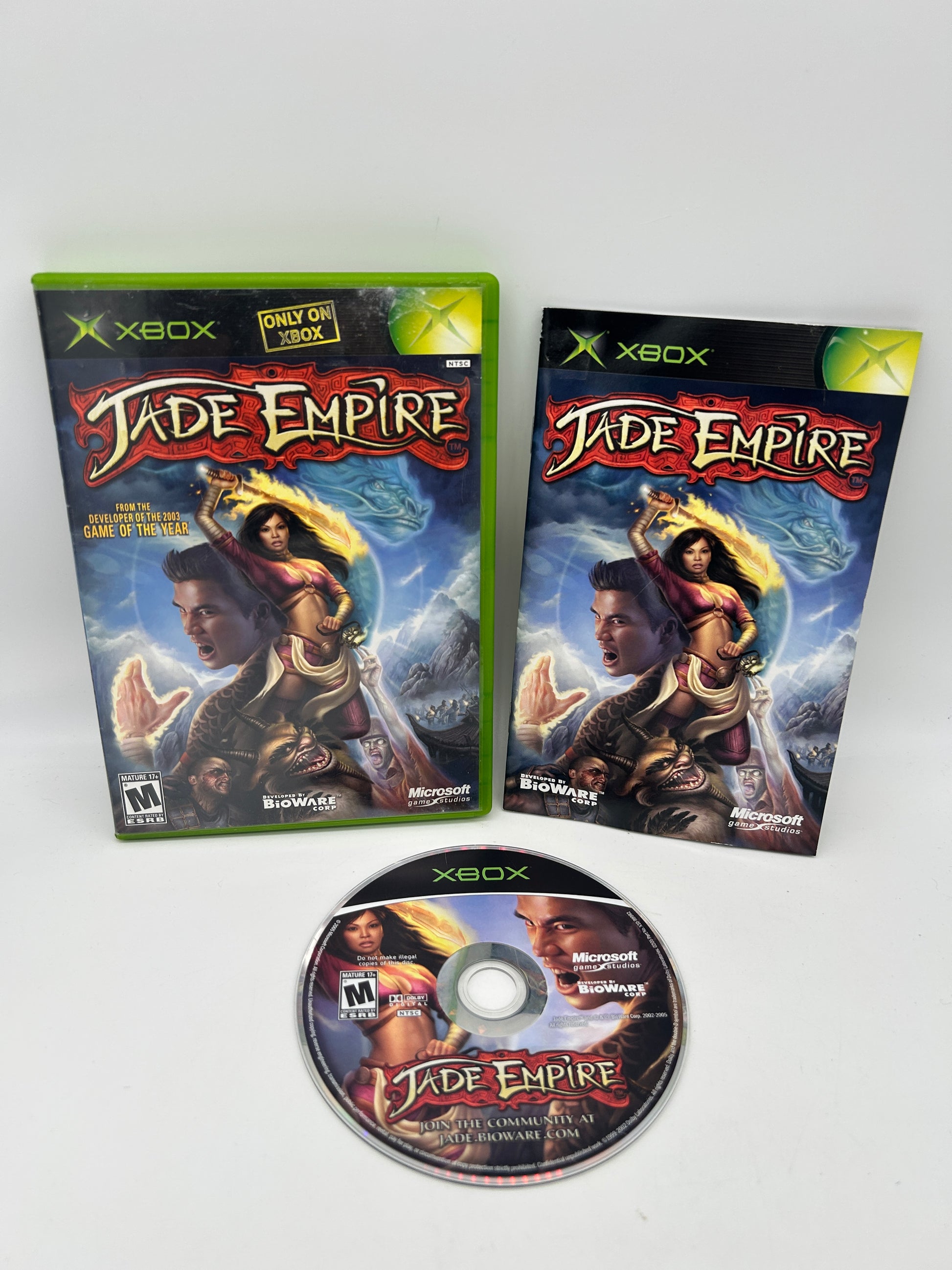 PiXEL-RETRO.COM : MICROSOFT XBOX COMPLETE CIB BOX MANUAL GAME NTSC JADE EMPIRE
