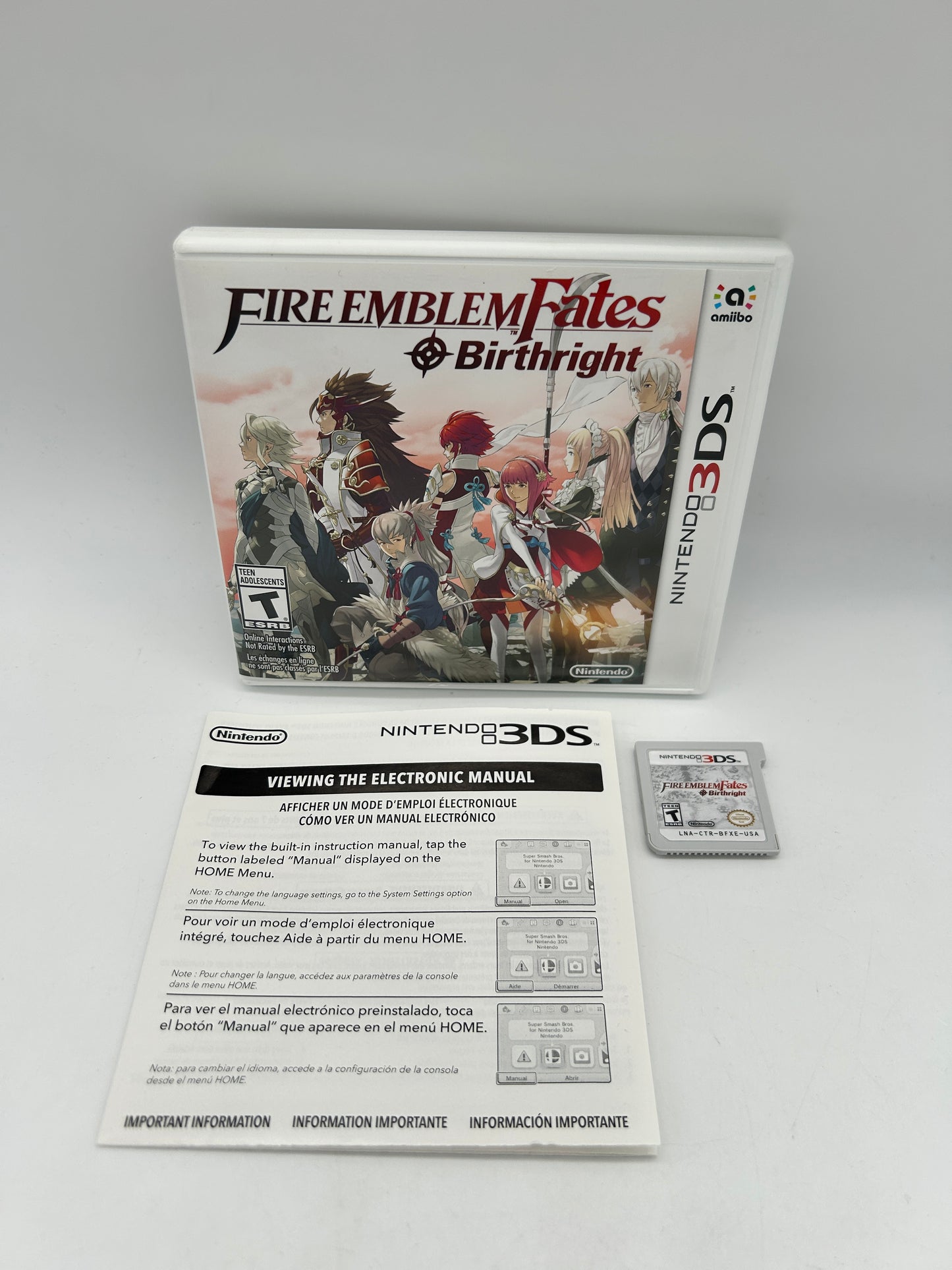 PiXEL-RETRO.COM : NINTENDO 3DS (3DS) COMPLETE CIB BOX MANUAL GAME NTSC FIRE EMBLEM FATES BIRTHRIGHT