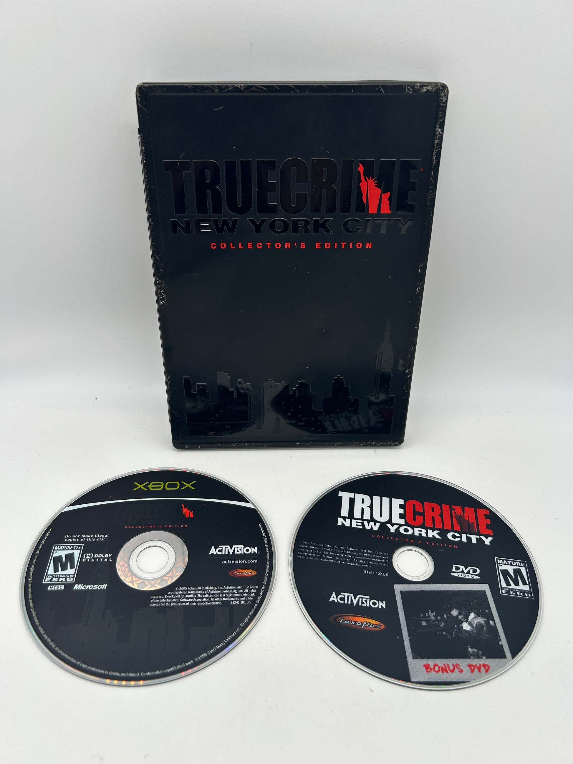 PiXEL-RETRO.COM : MICROSOFT XBOX COMPLETE CIB BOX MANUAL GAME NTSC TRUE CRIME NEW YORK CITY COLLECTOR'S EDITION
