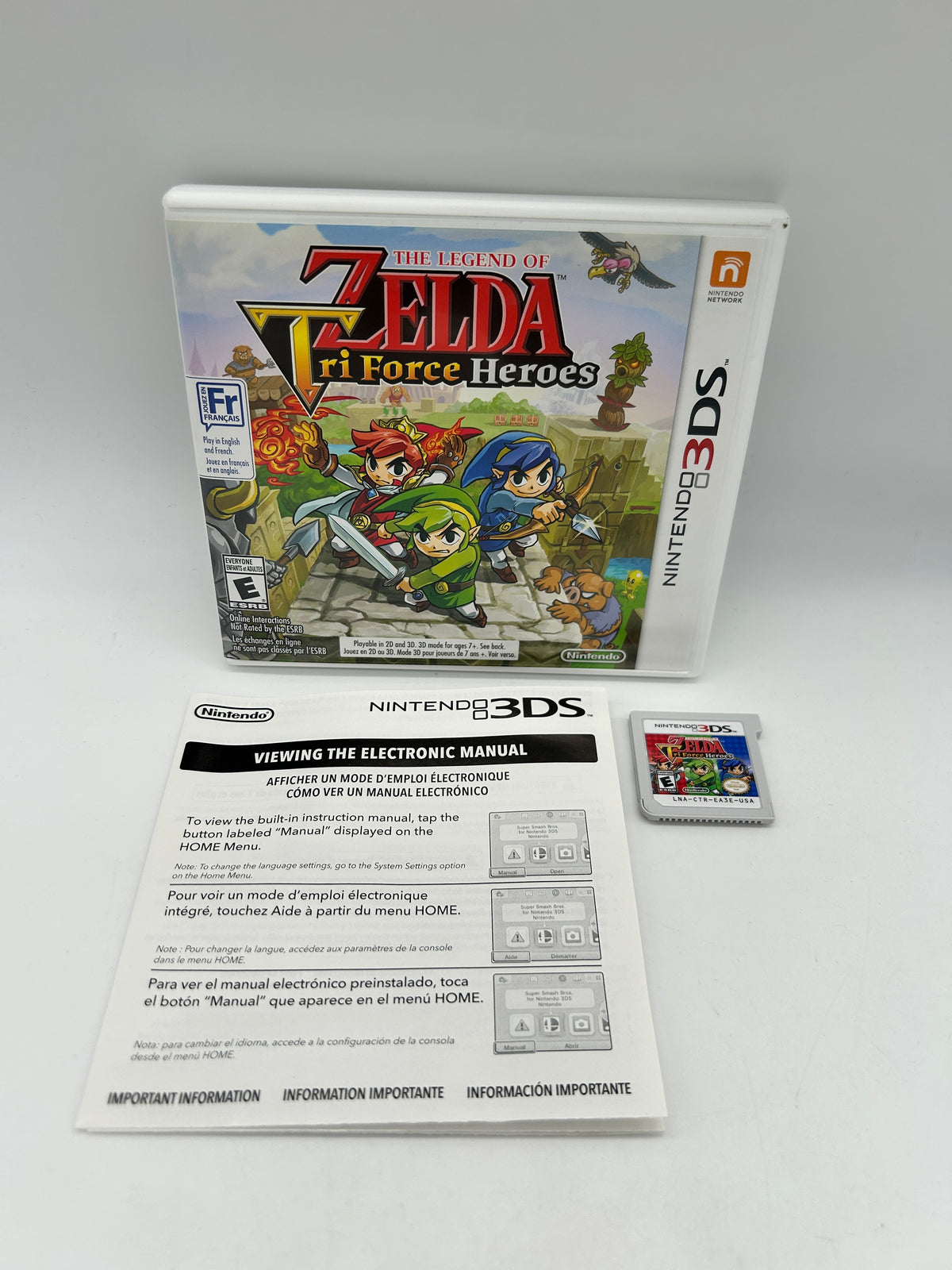 PiXEL-RETRO.COM : NINTENDO 3DS (3DS) COMPLETE CIB BOX MANUAL GAME NTSC THE LEGEND OF ZELDA TRI FORCE HEROES