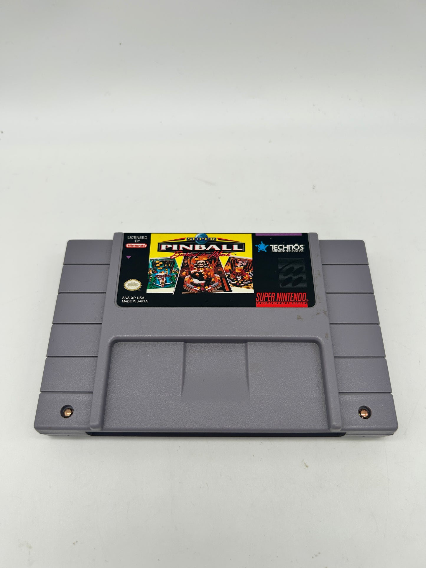 PiXEL-RETRO.COM : SUPER NINTENDO NES (SNES) GAME NTSC SUPER PINBALL BEHIND THE MASK
