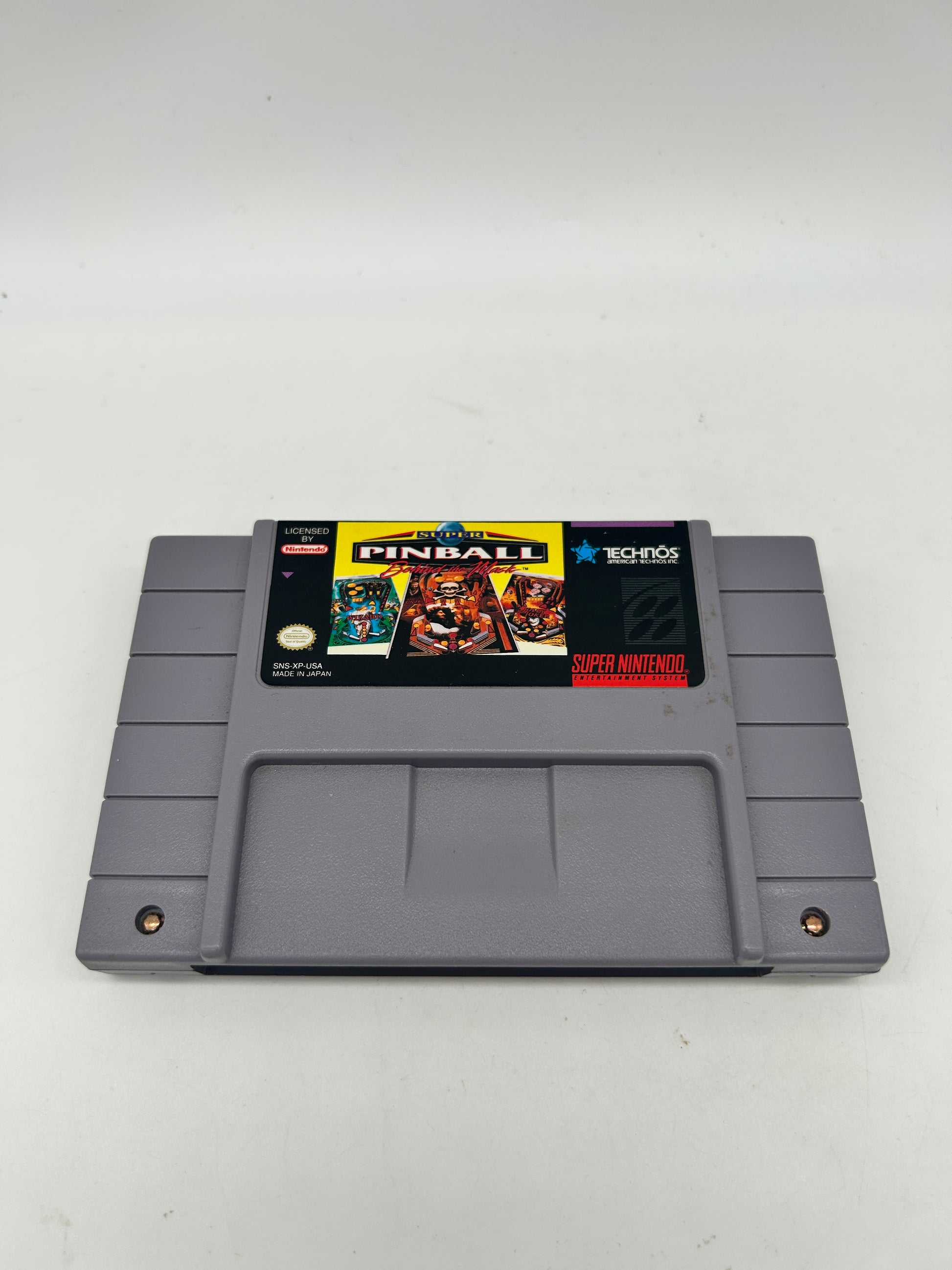 PiXEL-RETRO.COM : SUPER NINTENDO NES (SNES) GAME NTSC SUPER PINBALL BEHIND THE MASK