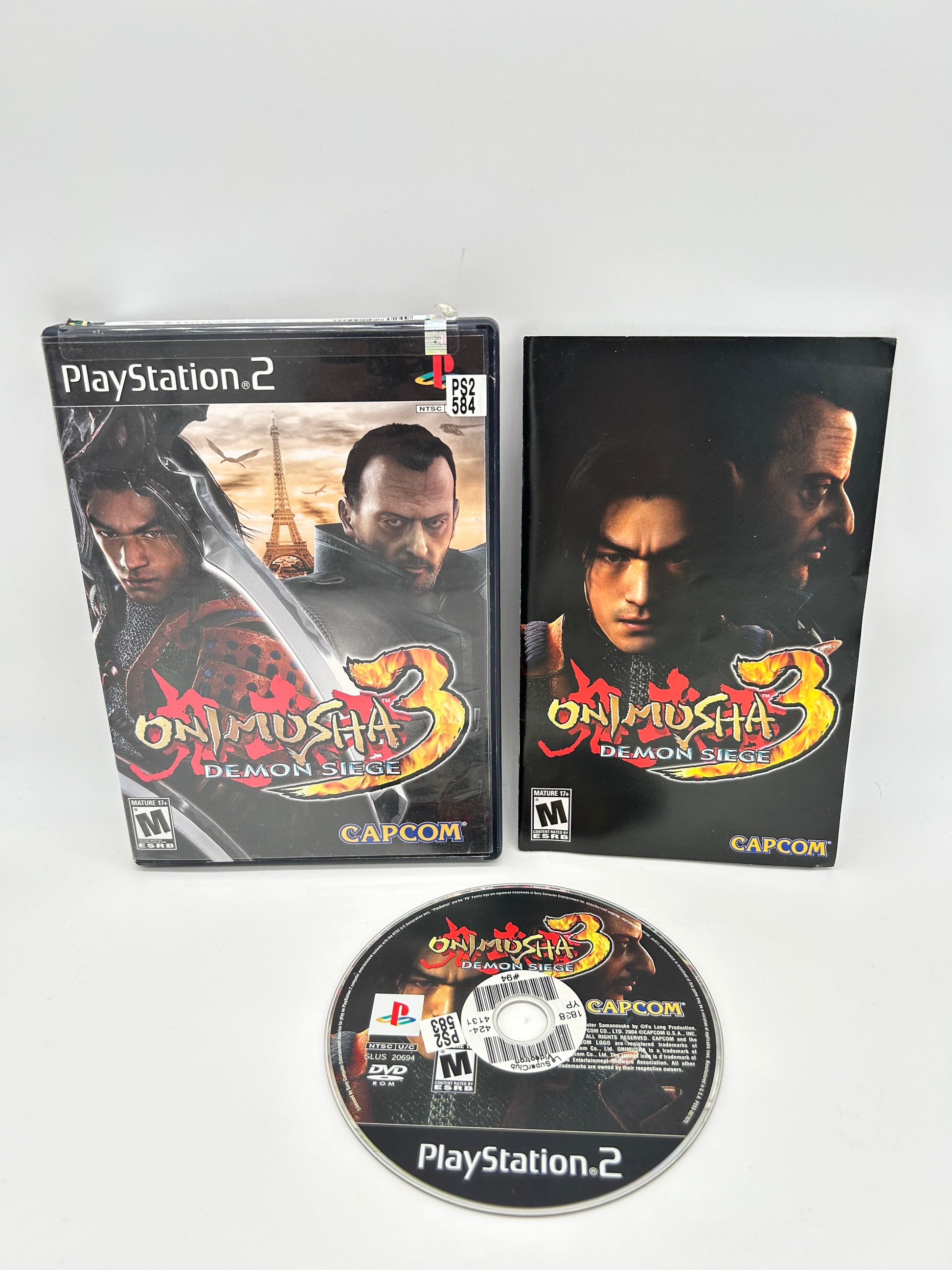 PiXEL-RETRO.COM : SONY PLAYSTATION 2 (PS2) COMPLET CIB BOX MANUAL GAME NTSC ONIMUSHA 3 DEMON SIEGE