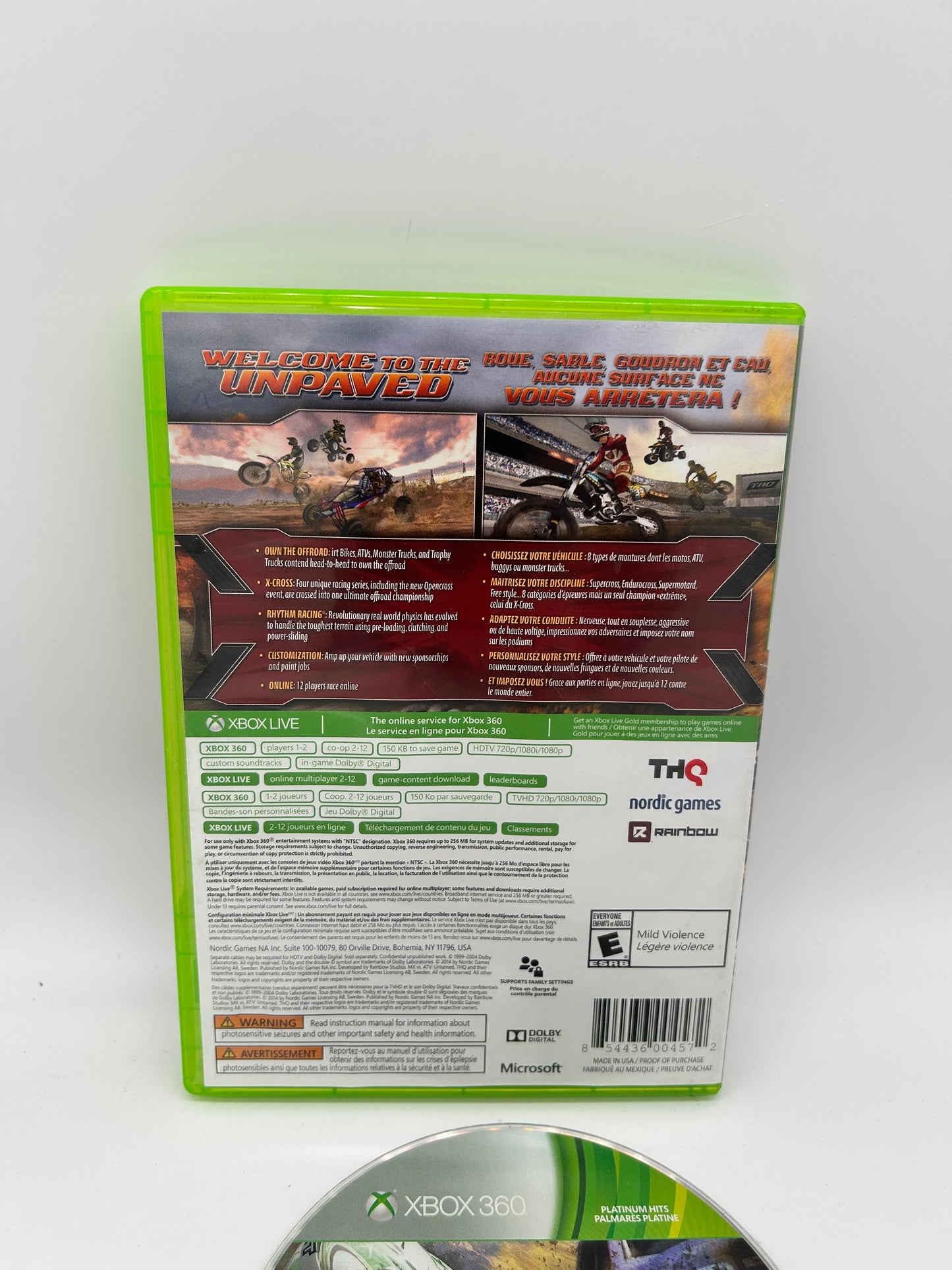 MiCROSOFT XBOX 360 | MX VS ATV UNTAMED | PLATiNUM HiTS