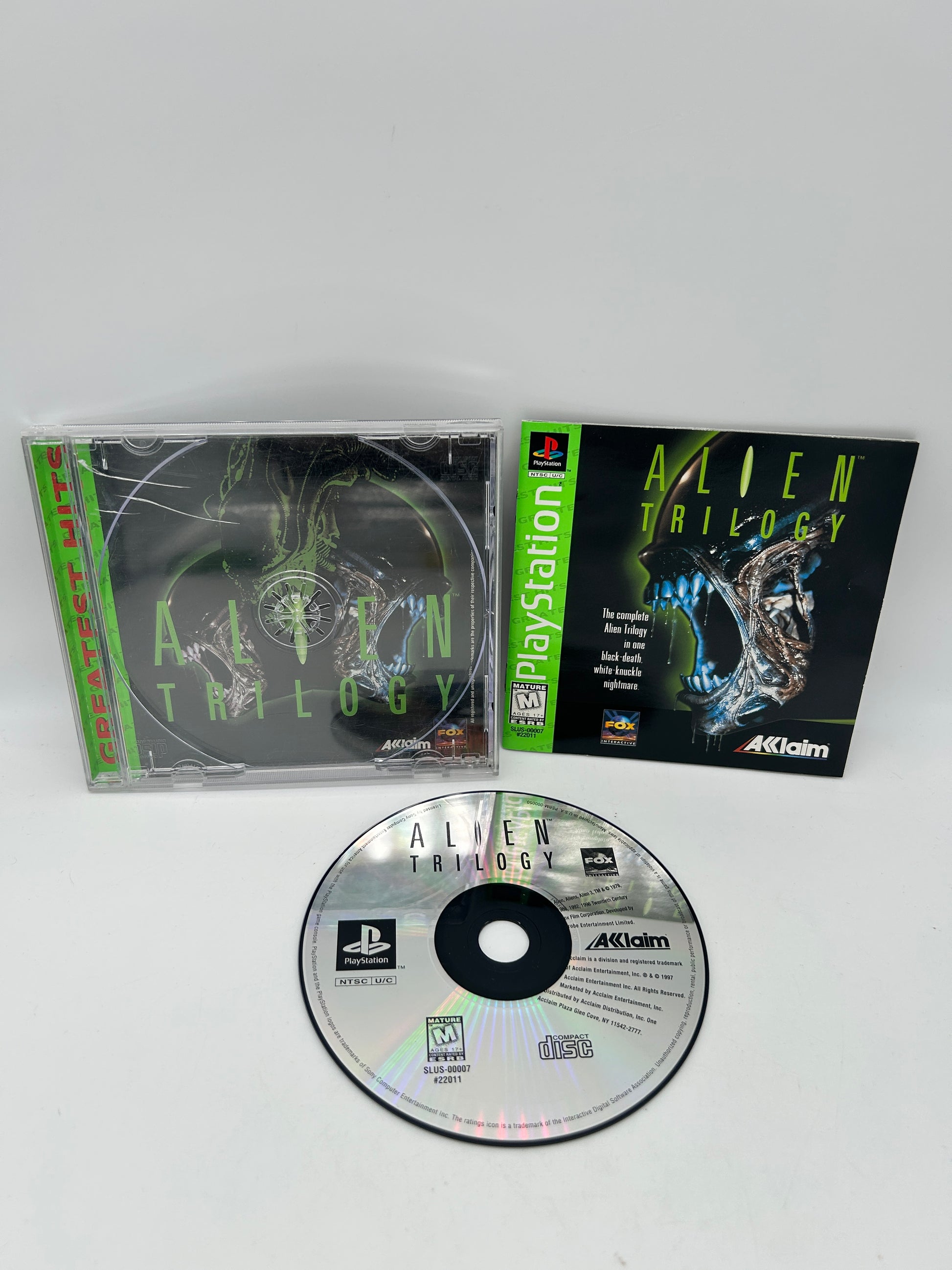 PiXEL-RETRO.COM : SONY PLAYSTATION 1 ORIGINAL PS1 COMPLETE GAME INSTRUCTION MANUAL BOX GAME NTSC ALIEN TRILOGY