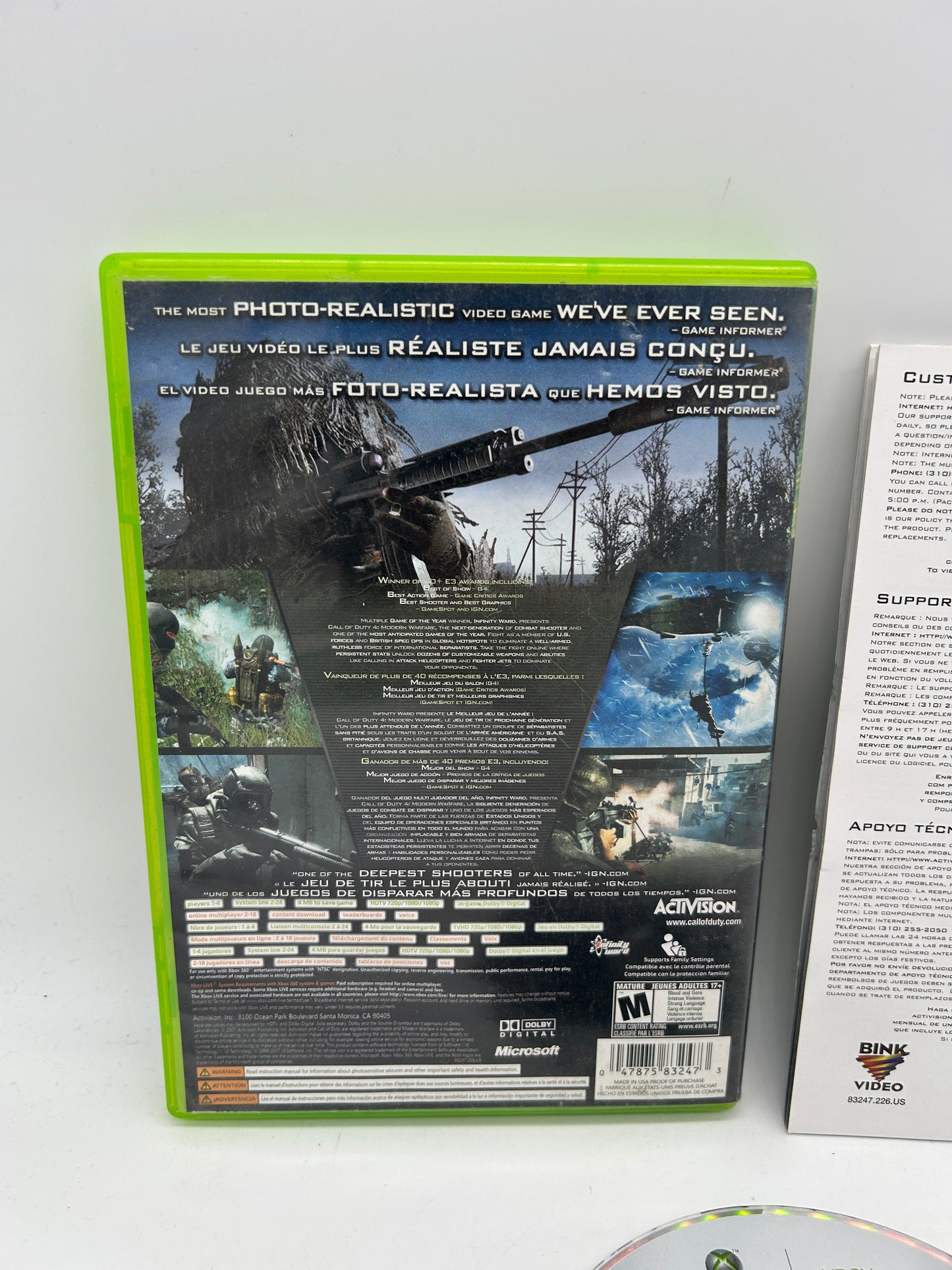 MiCROSOFT XBOX 360 | CALL OF DUTY MODERN WARFARE 4