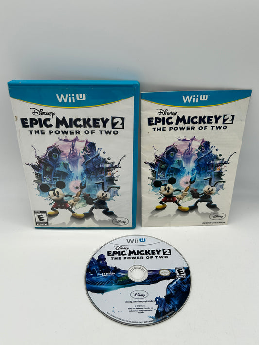 PiXEL-RETRO.COM : NINTENDO WII U COMPLET CIB BOX MANUAL GAME NTSC EPIC MICKEY 2 THE POWER OF TWO