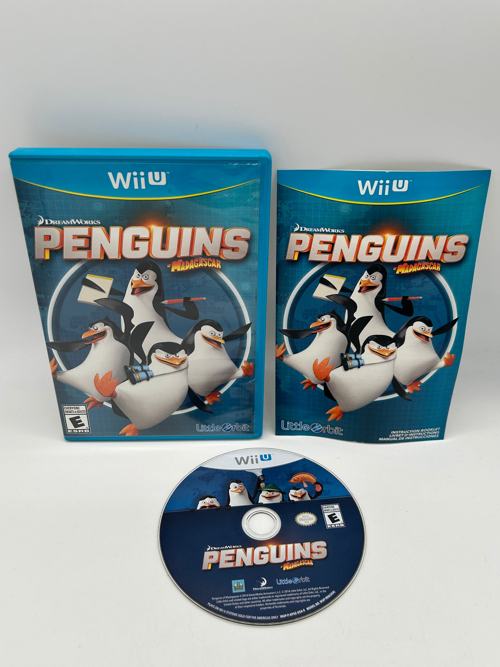 PiXEL-RETRO.COM : NINTENDO WII U COMPLET CIB BOX MANUAL GAME NTSC PENGUINS OF MADAGASCAR