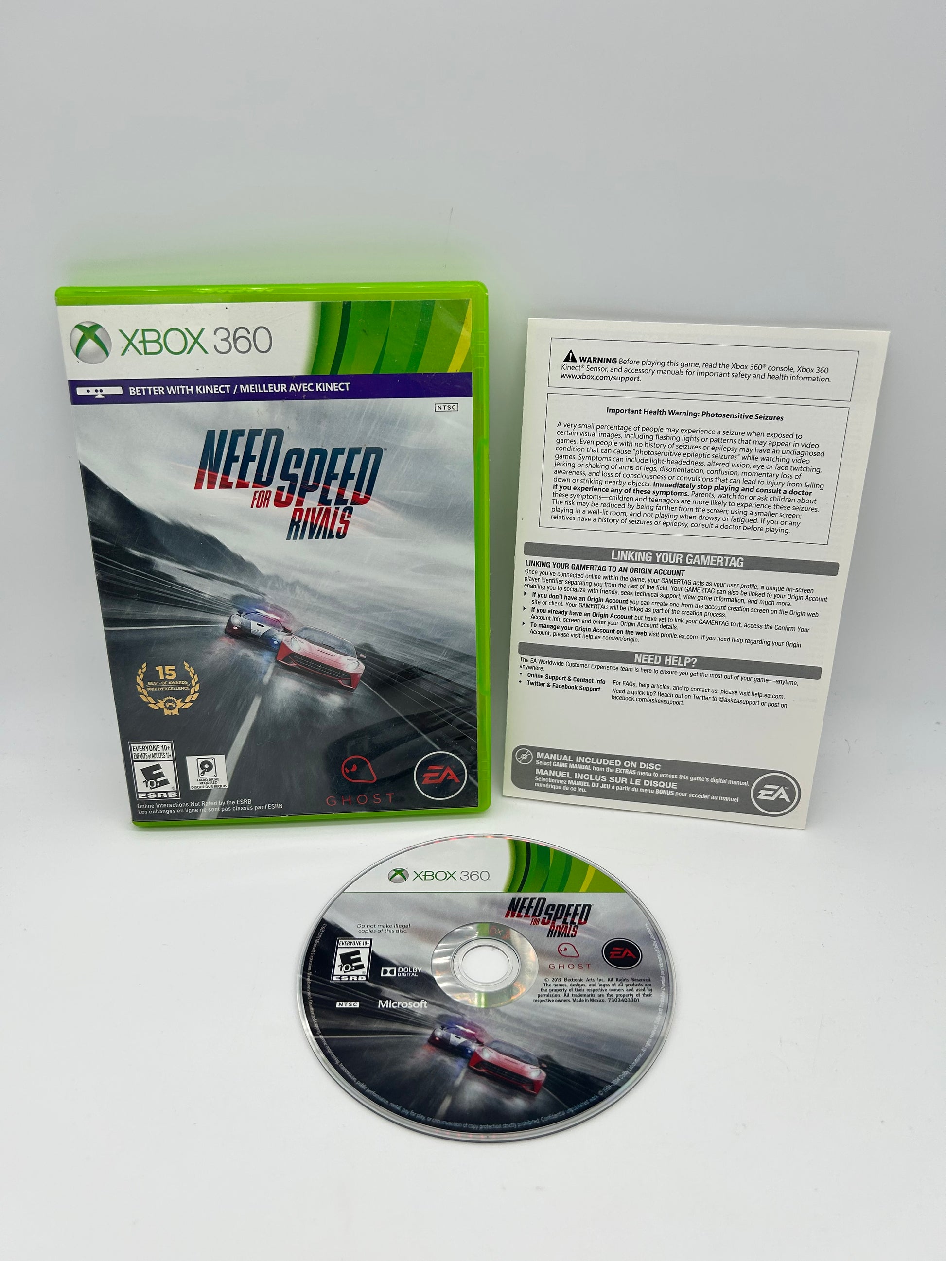 PiXEL-RETRO.COM : MICROSOFT XBOX 360 COMPLETE CIB BOX MANUAL GAME NTSC NEED FOR SPEED RIVALS