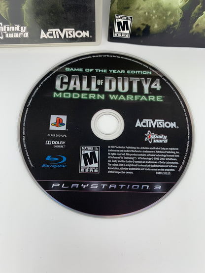 SONY PLAYSTATiON 3 [PS3] | CALL OF DUTY MODERN WARFARE 4 | GAME OF THE YEAR EDiTiON