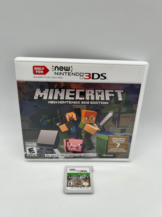 PiXEL-RETRO.COM : NINTENDO 3DS (3DS) COMPLETE CIB BOX MANUAL GAME NTSC MINECRAFT NEW NINTENDO 3DS EDITION