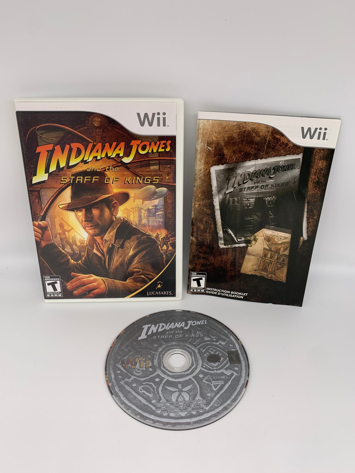 PiXEL-RETRO.COM : NINTENDO WII COMPLET CIB BOX MANUAL GAME NTSC INDIANA JONES AND THE STAFF OF KINGS